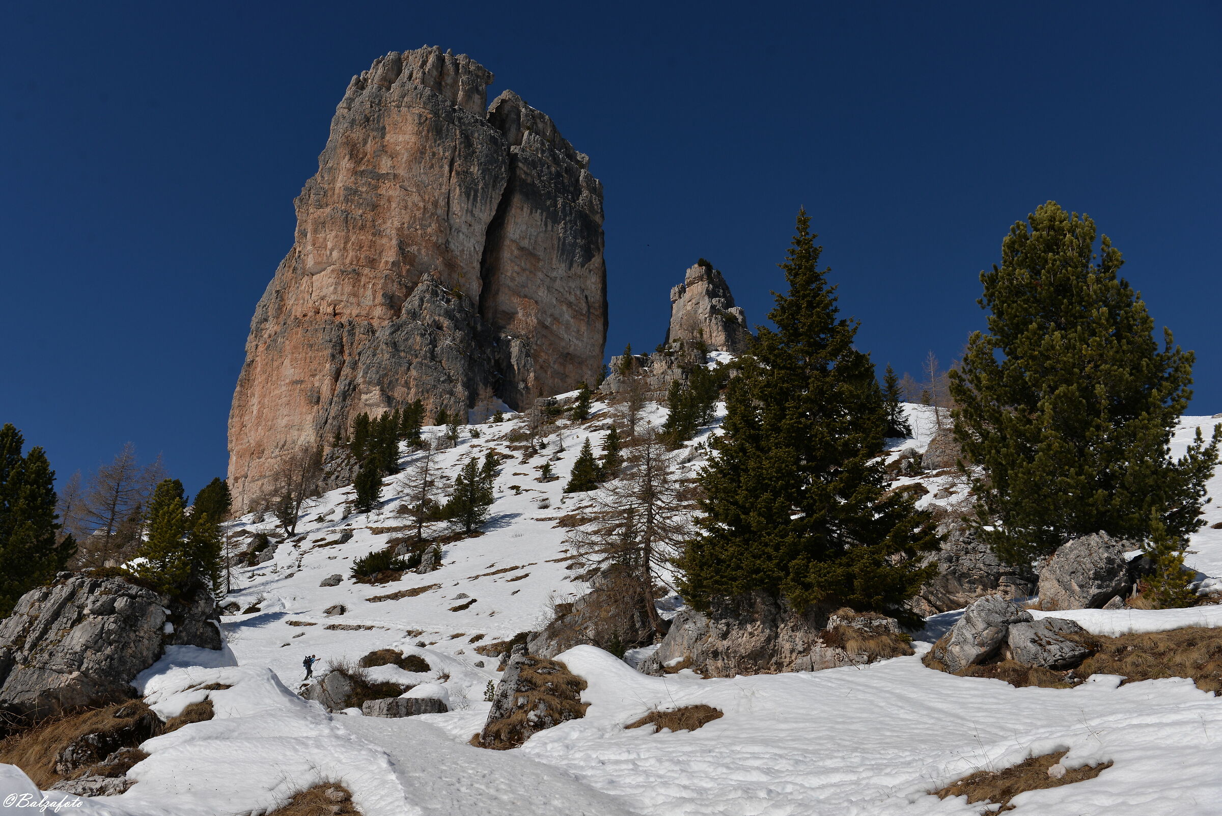 Five towers part of the group of Nuvolau