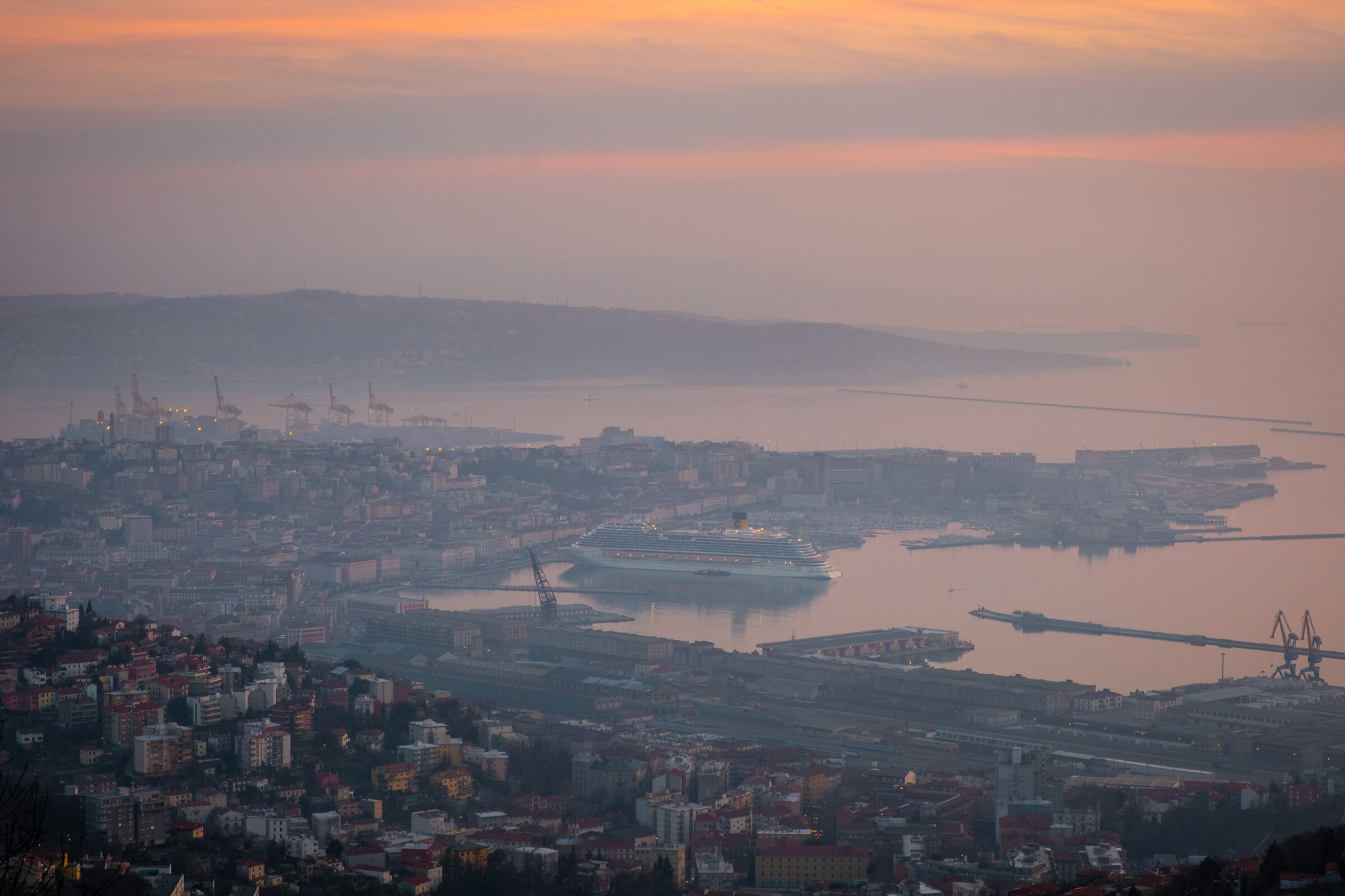 Trieste at sunset