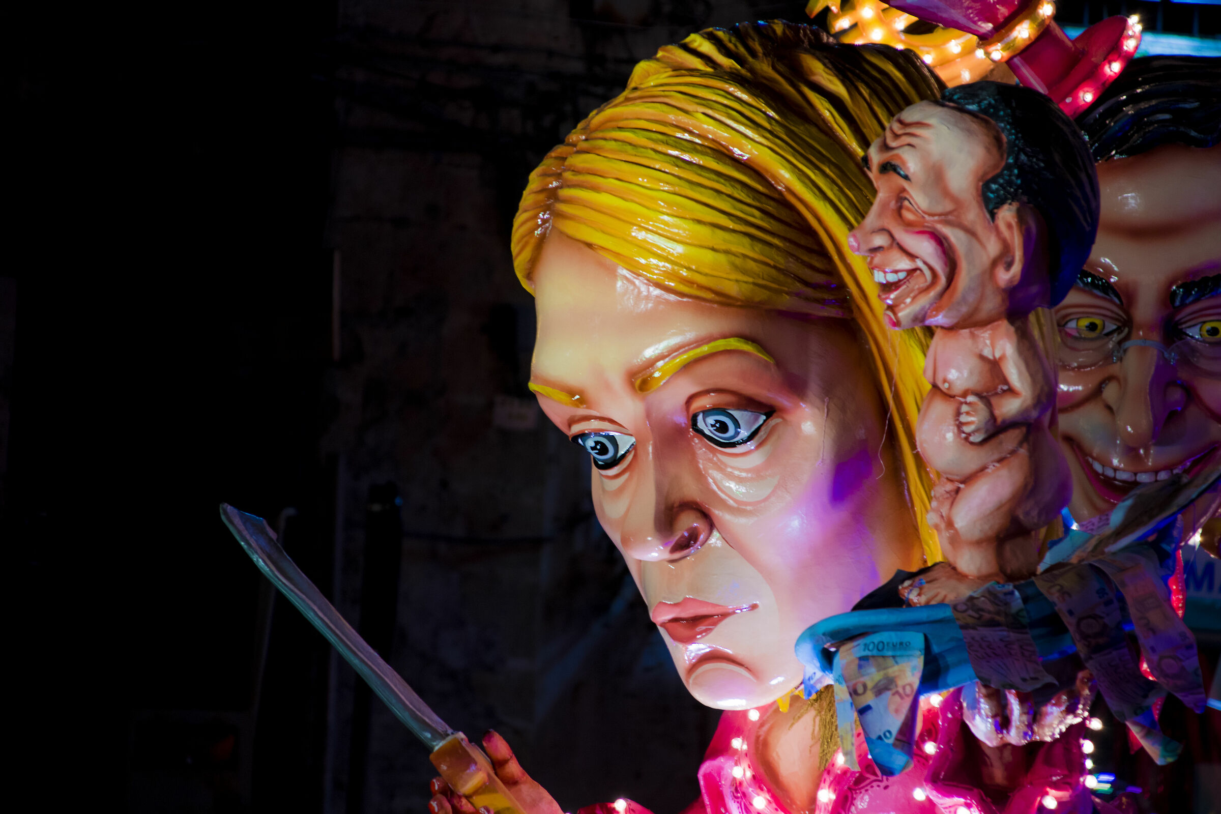 Carro maschere Acireale 2019 Giorgia Meloni