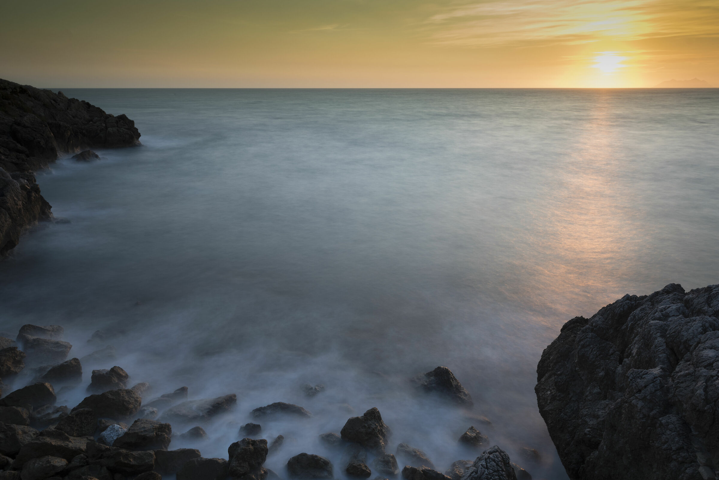 long exposure sul mare di Sperlonga 3