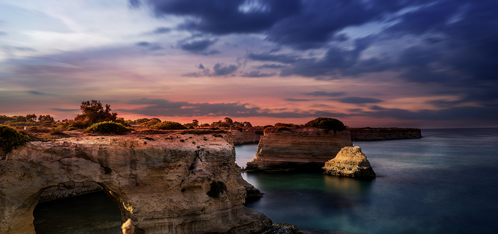 Overview at sunrise at the stacks