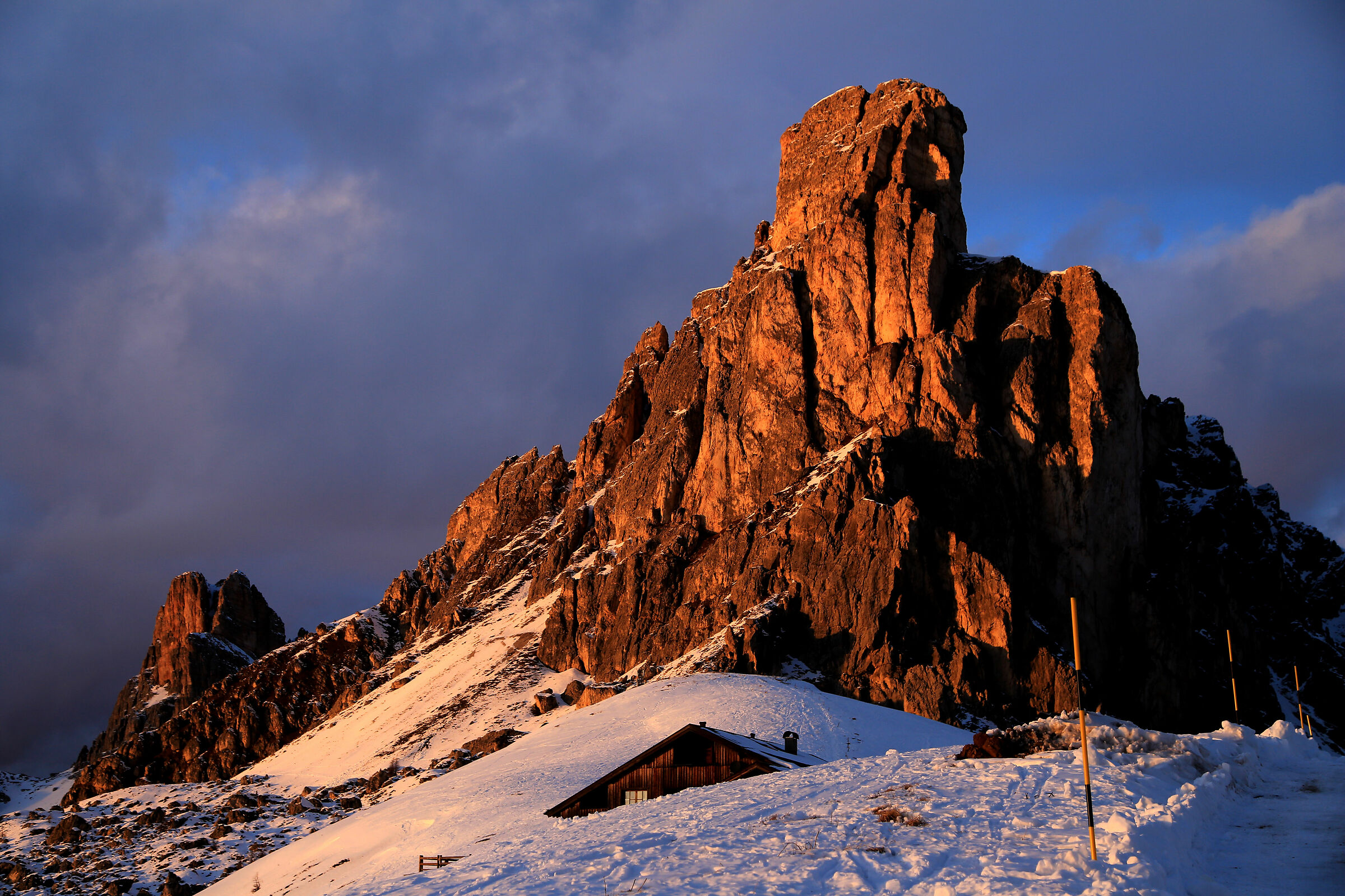 Tramonto sul passo Giau
