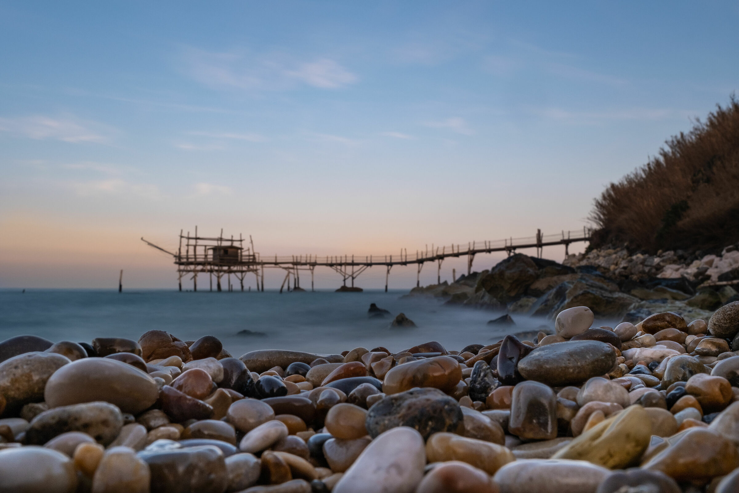 tramonto sulla costa dei trabocchi