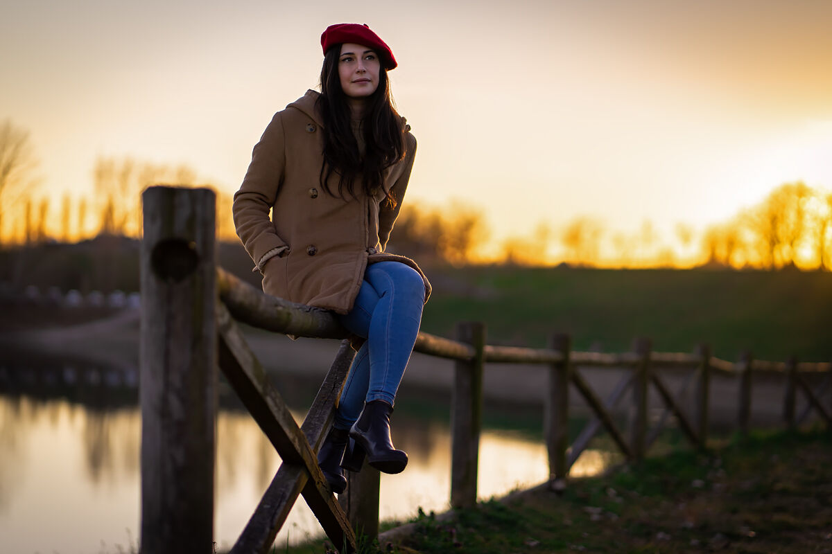 La mia Laura al tramonto...