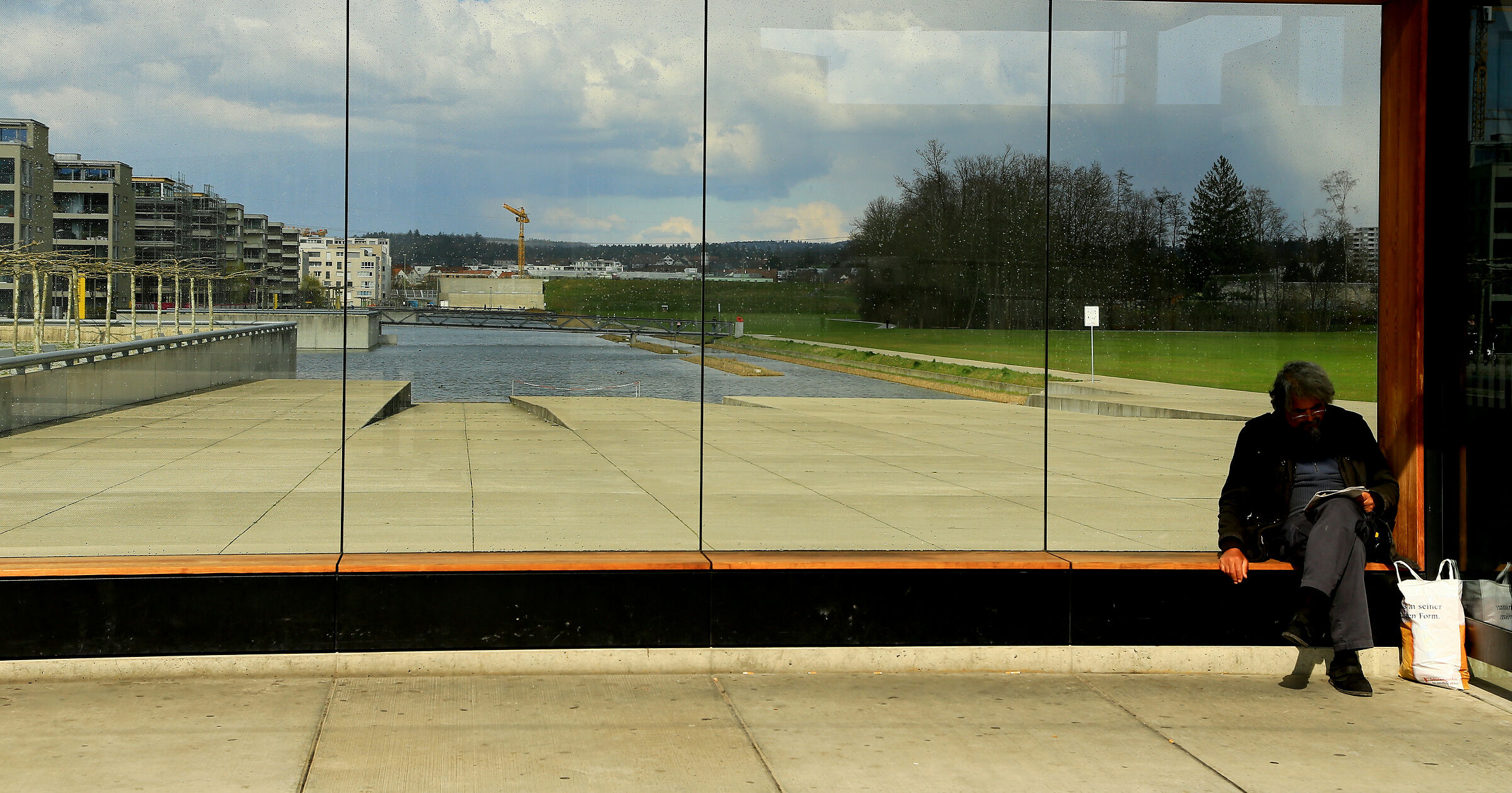 Waiting for the tram