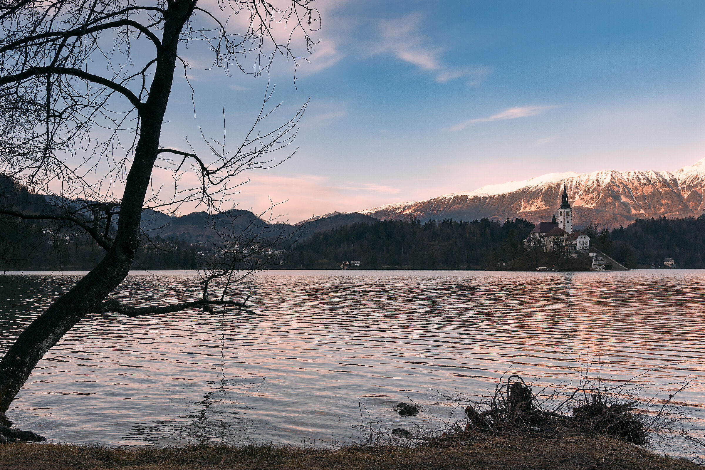 Sunset on Lake Bled