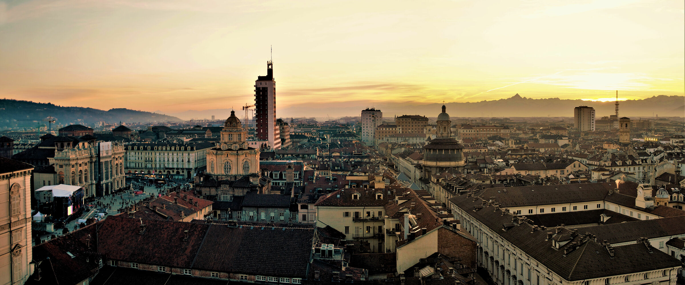 Winter sun in Turin
