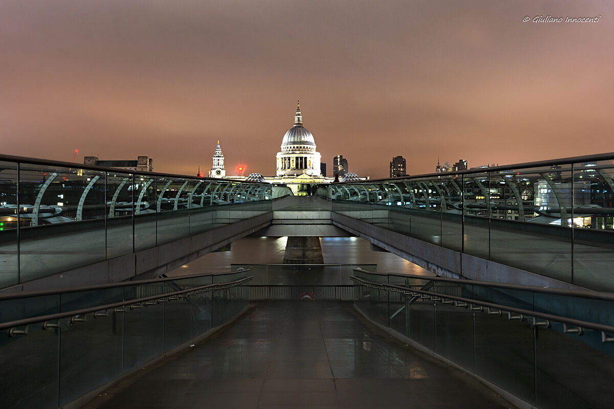 It's evening at Millennium Bridge