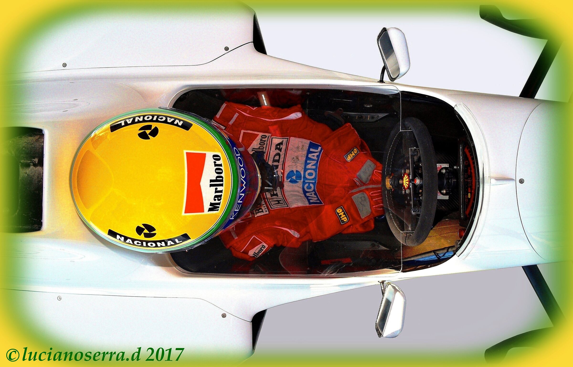 Ayrton Senna's helmet and suit