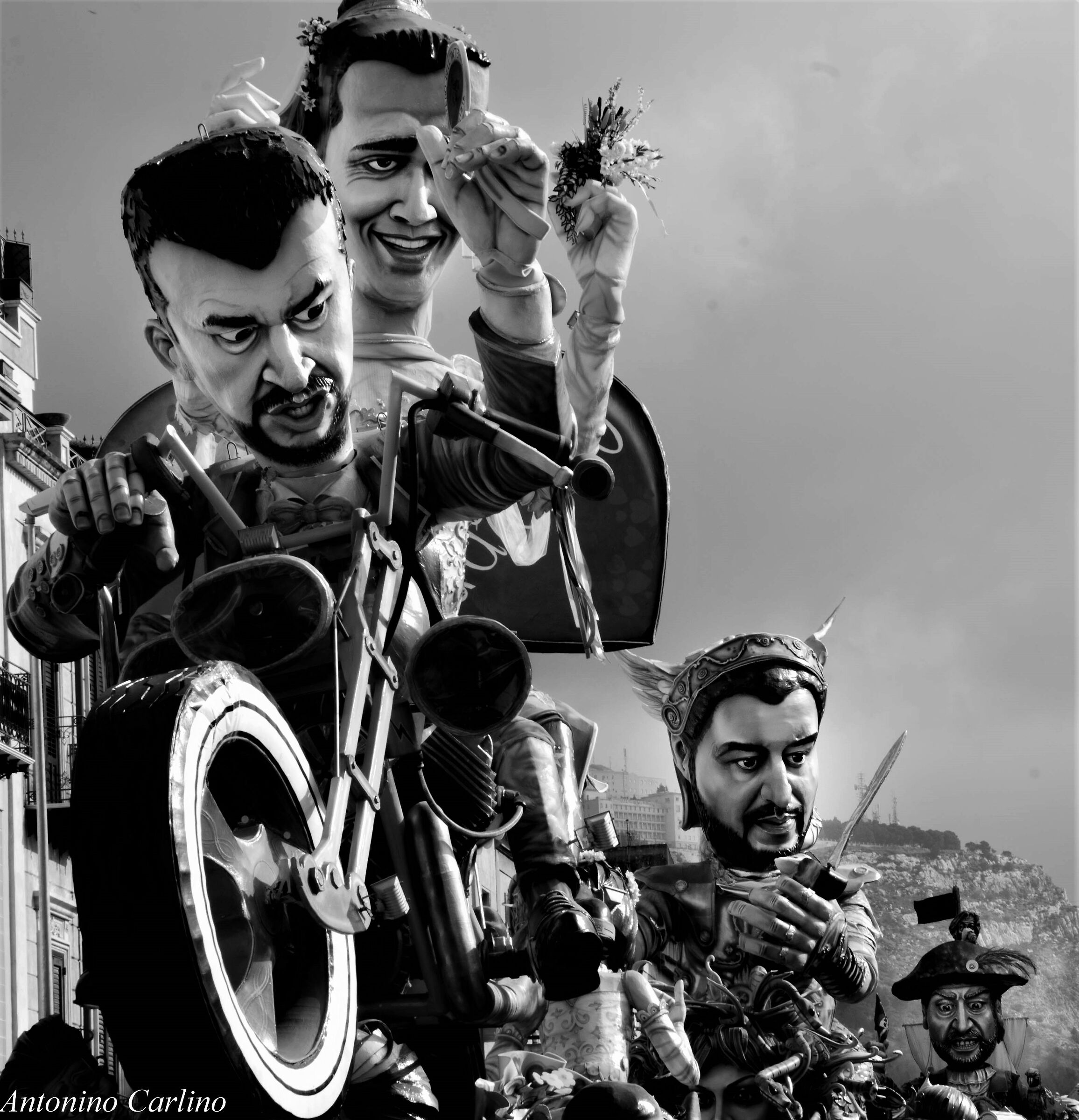 Carnevale di Sciacca 2019 - 3 Salvini e 1 Di Maio