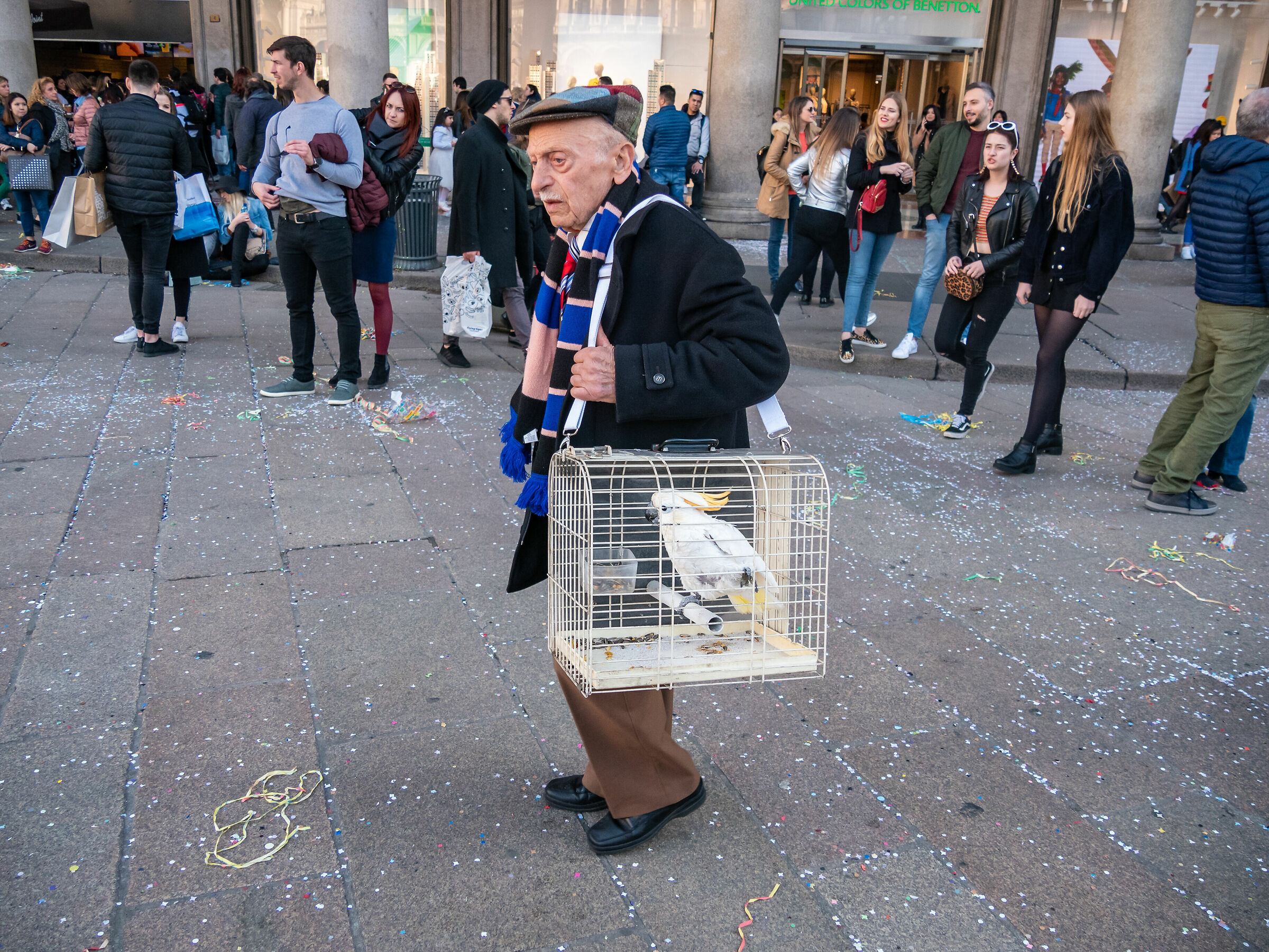 The man with the parrot