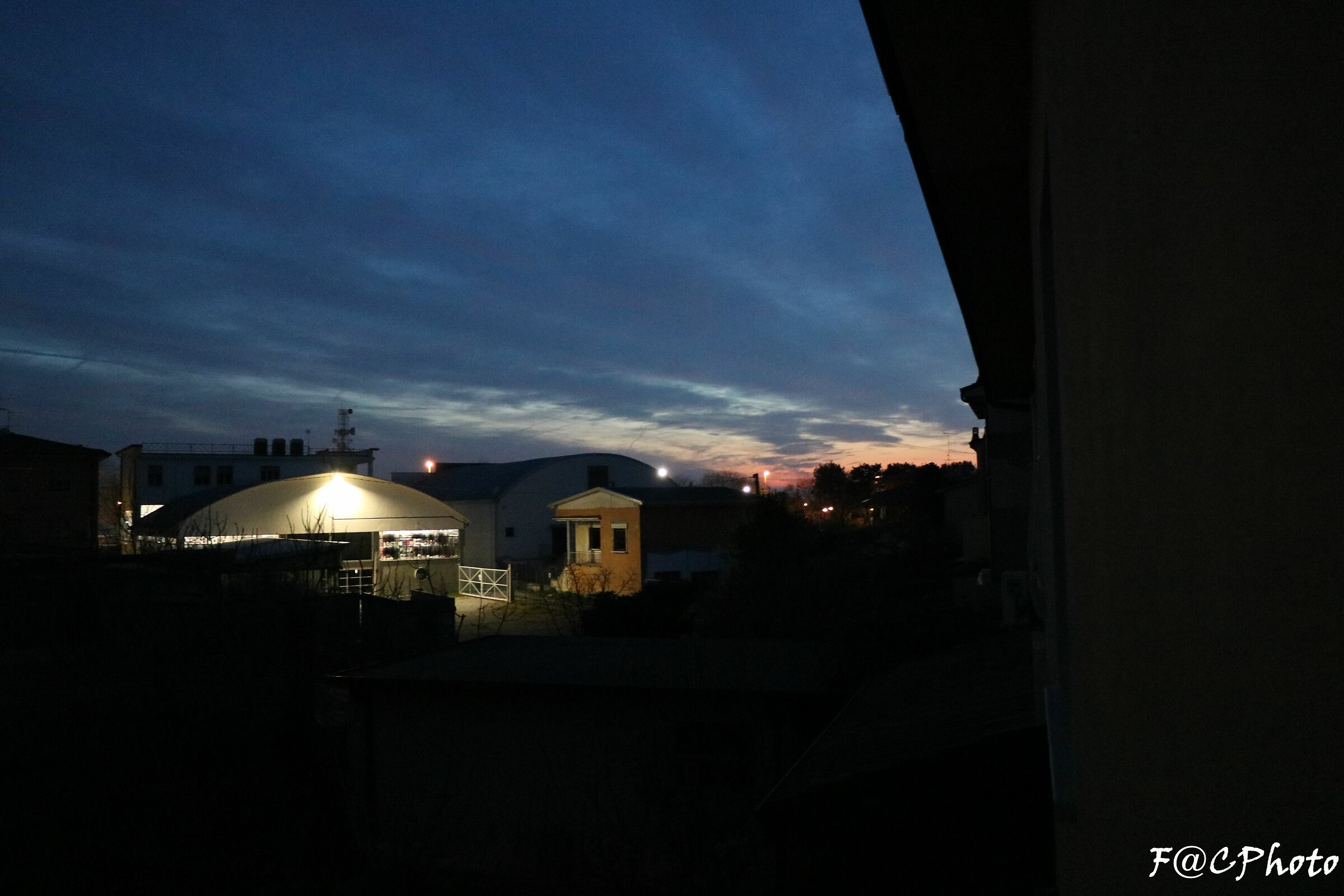 Sky at 19 p.m. in Montichiari