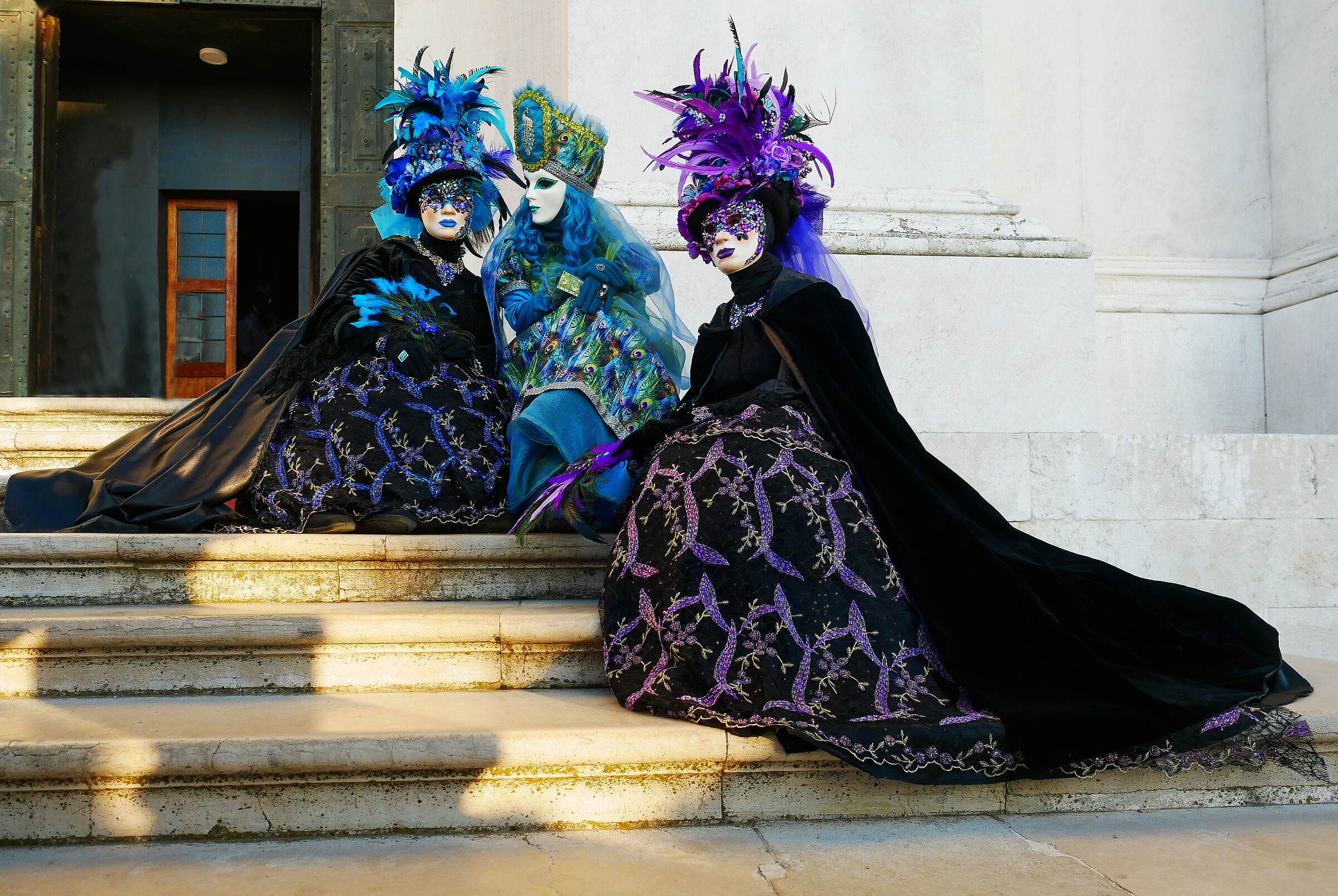 Masks on the churchyard
