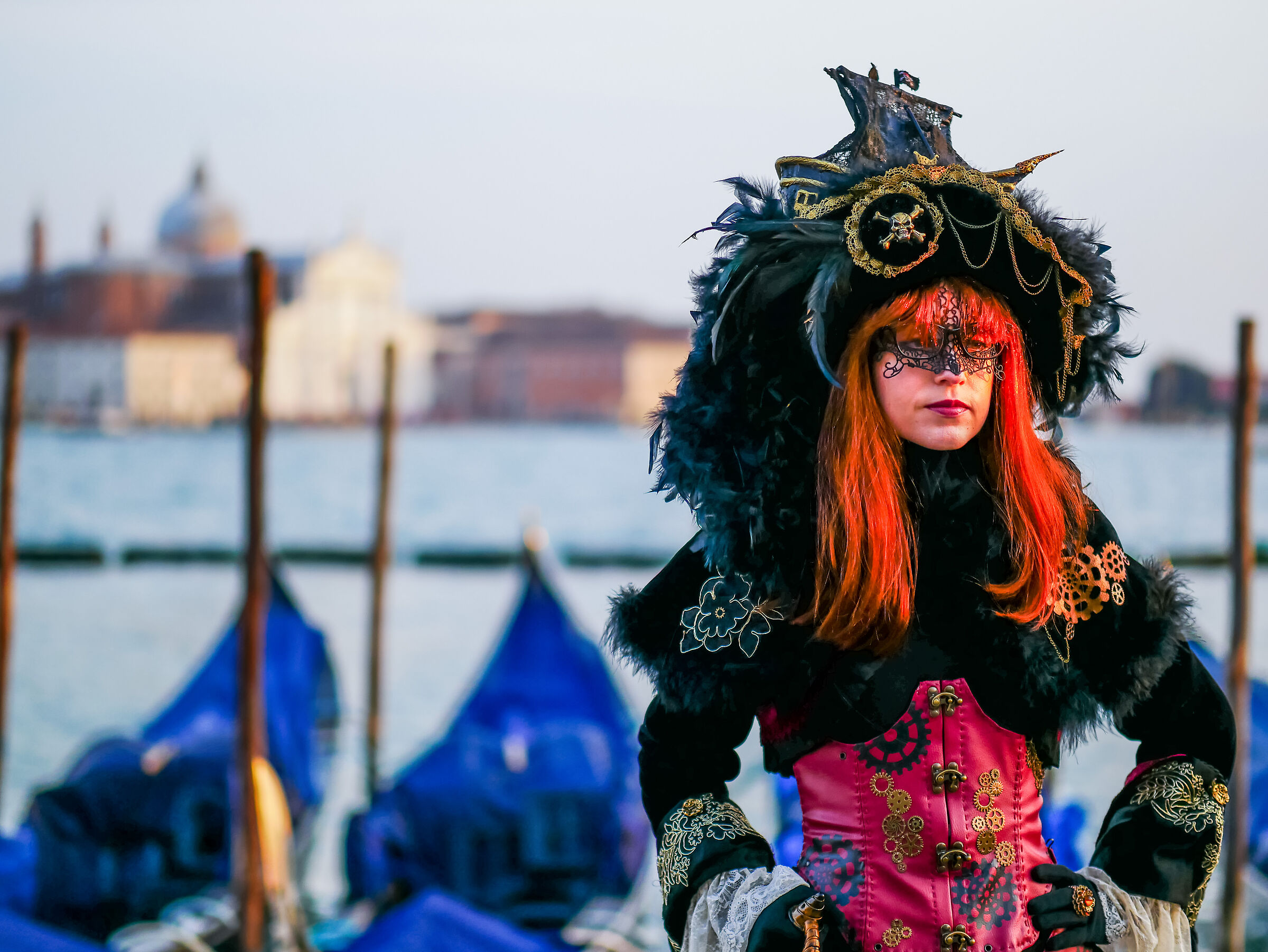 Red hair with gondolas