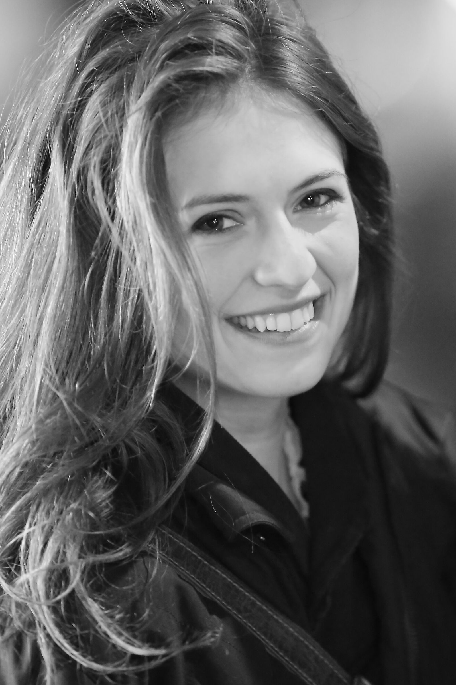 White/black Cute and smiling