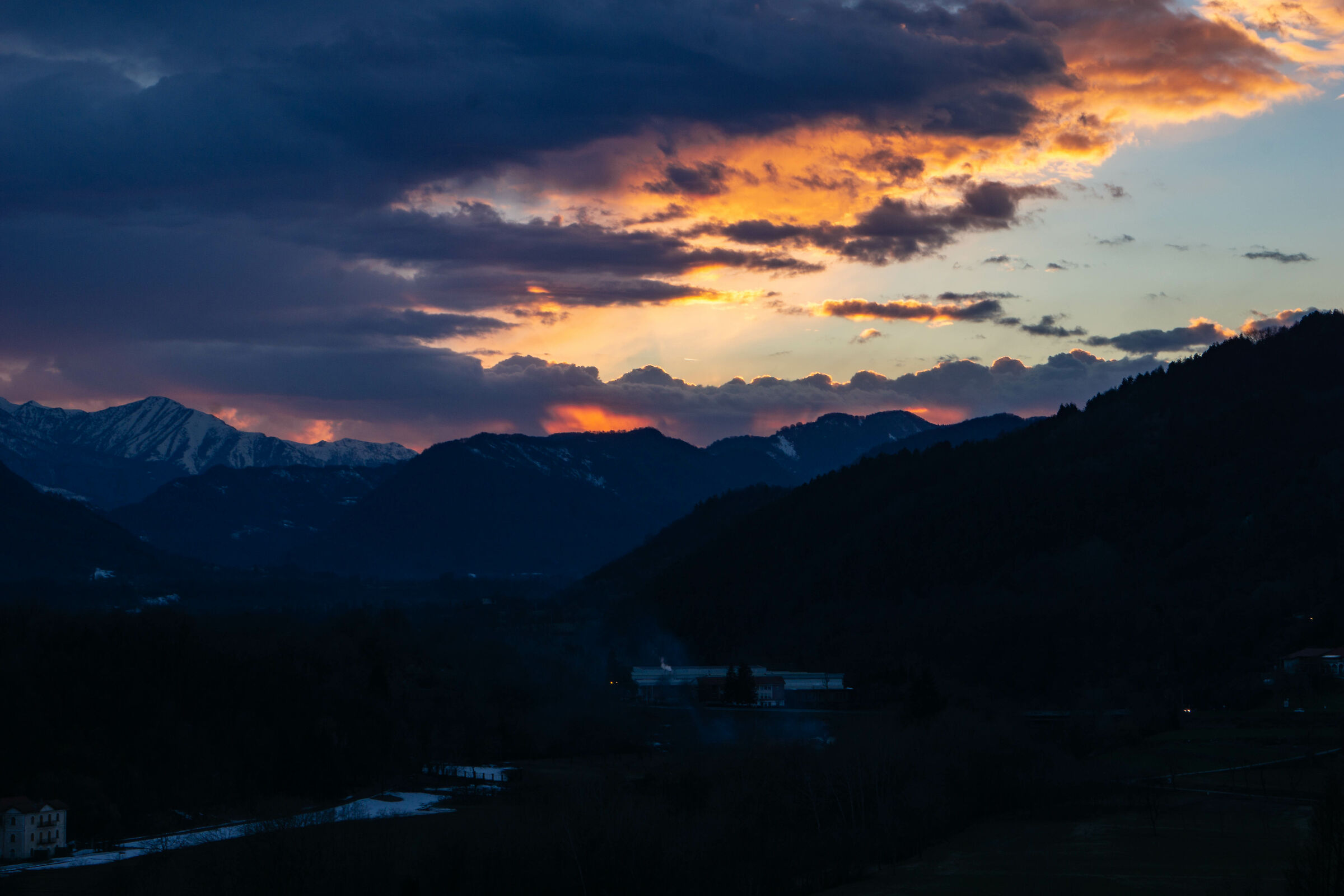 Sunset on the mountains