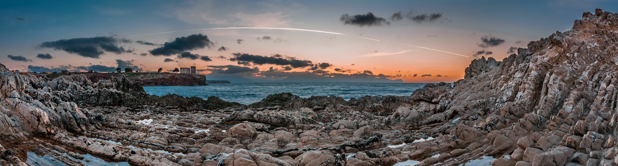 Sunset over the Gulf of Terrasini