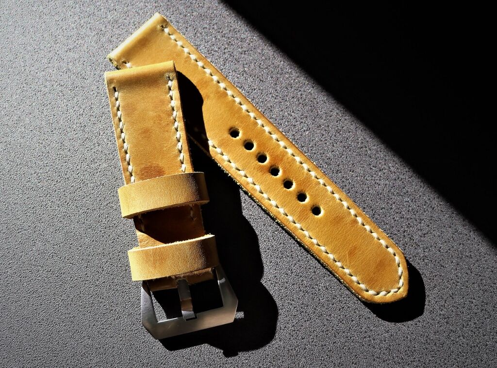 26-24 greased and aged ochre leather