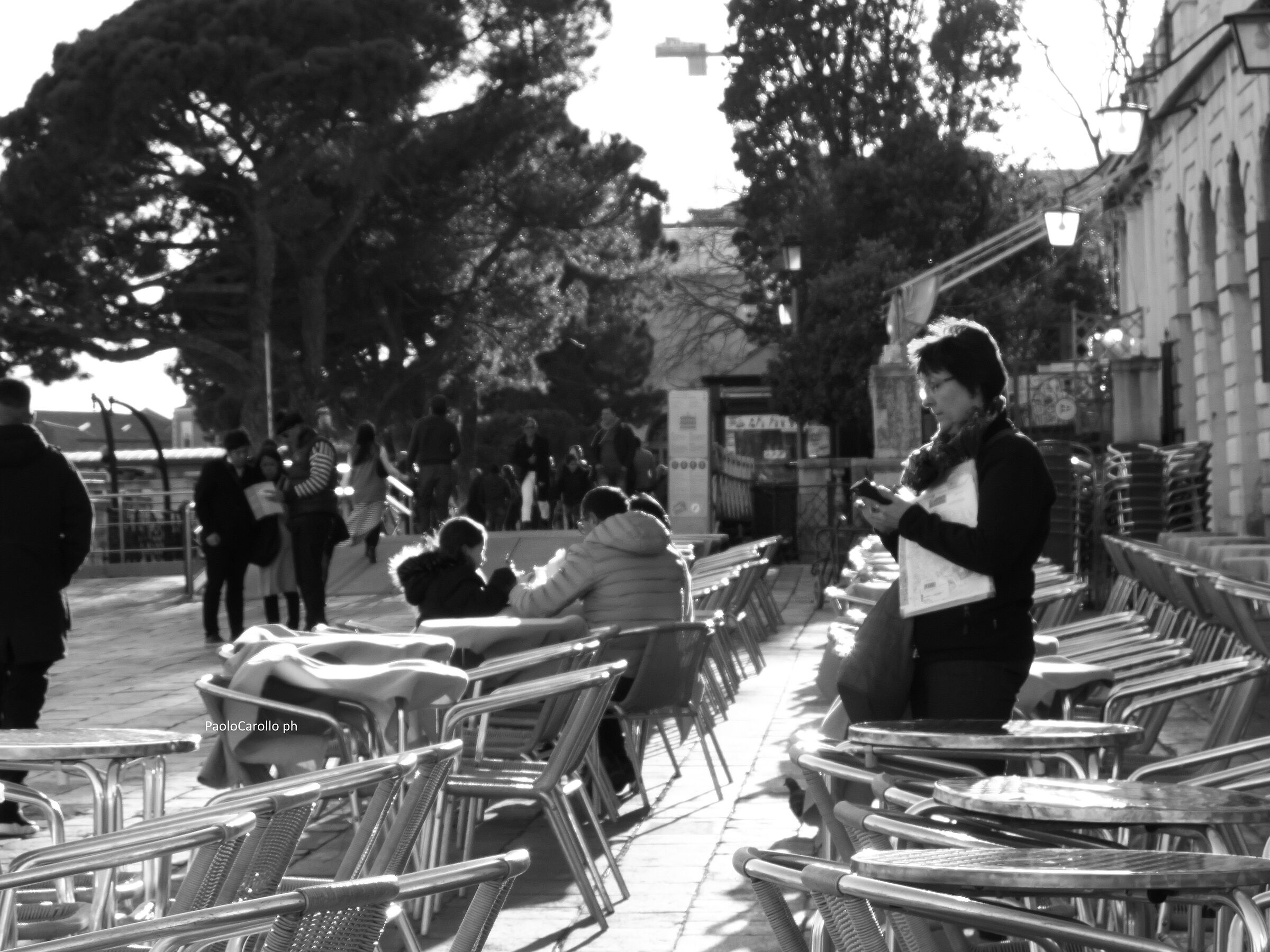 La terrasse di un bar a San Marco