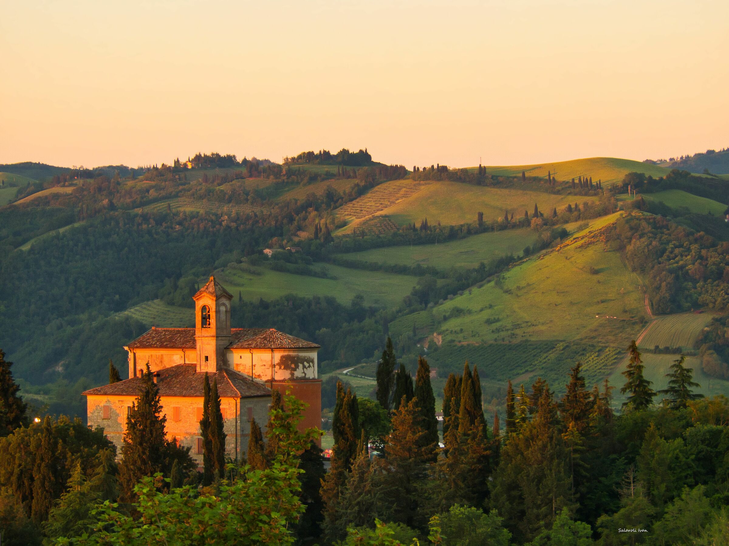 First rays on the Monticino church, Brisighella RA
