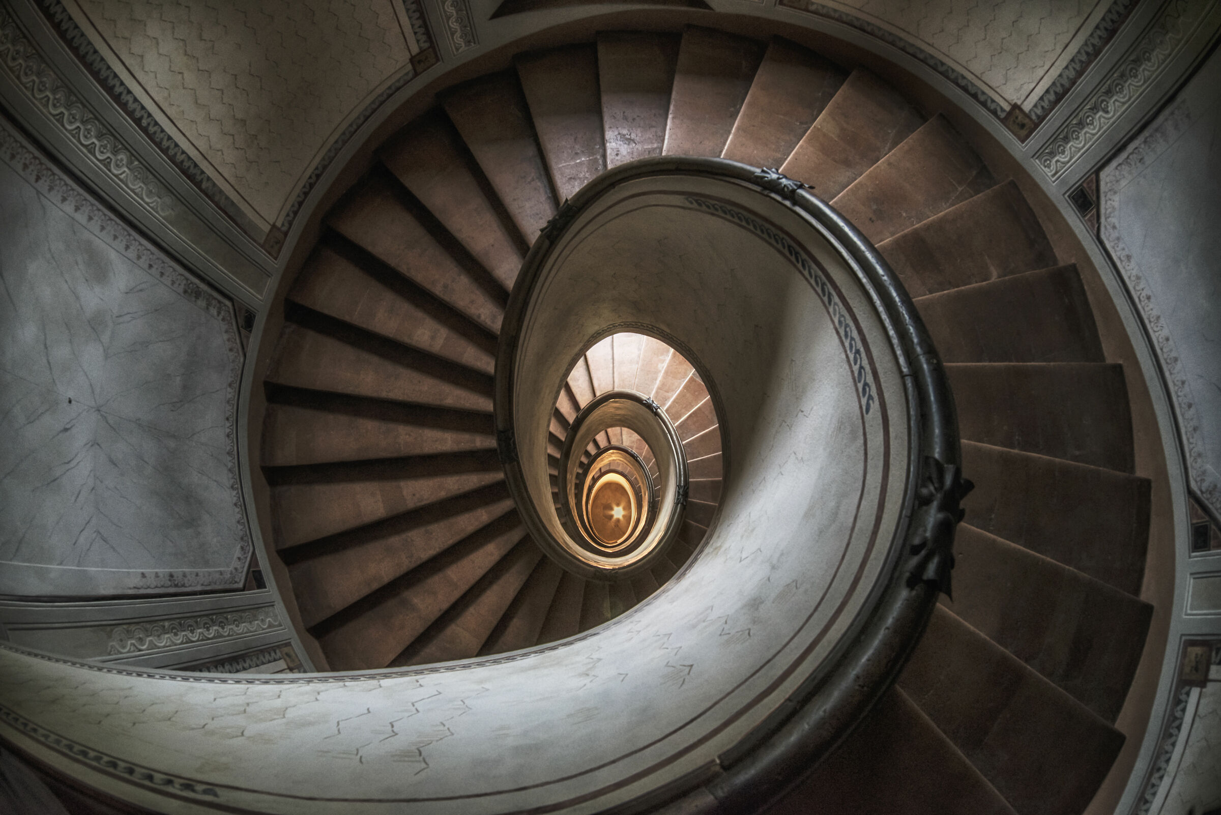 The spiral staircase of the Barozzi
