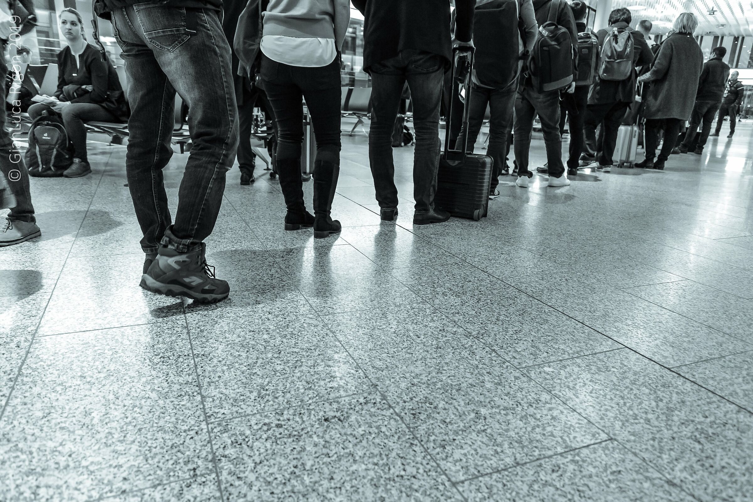 Waiting on the airport