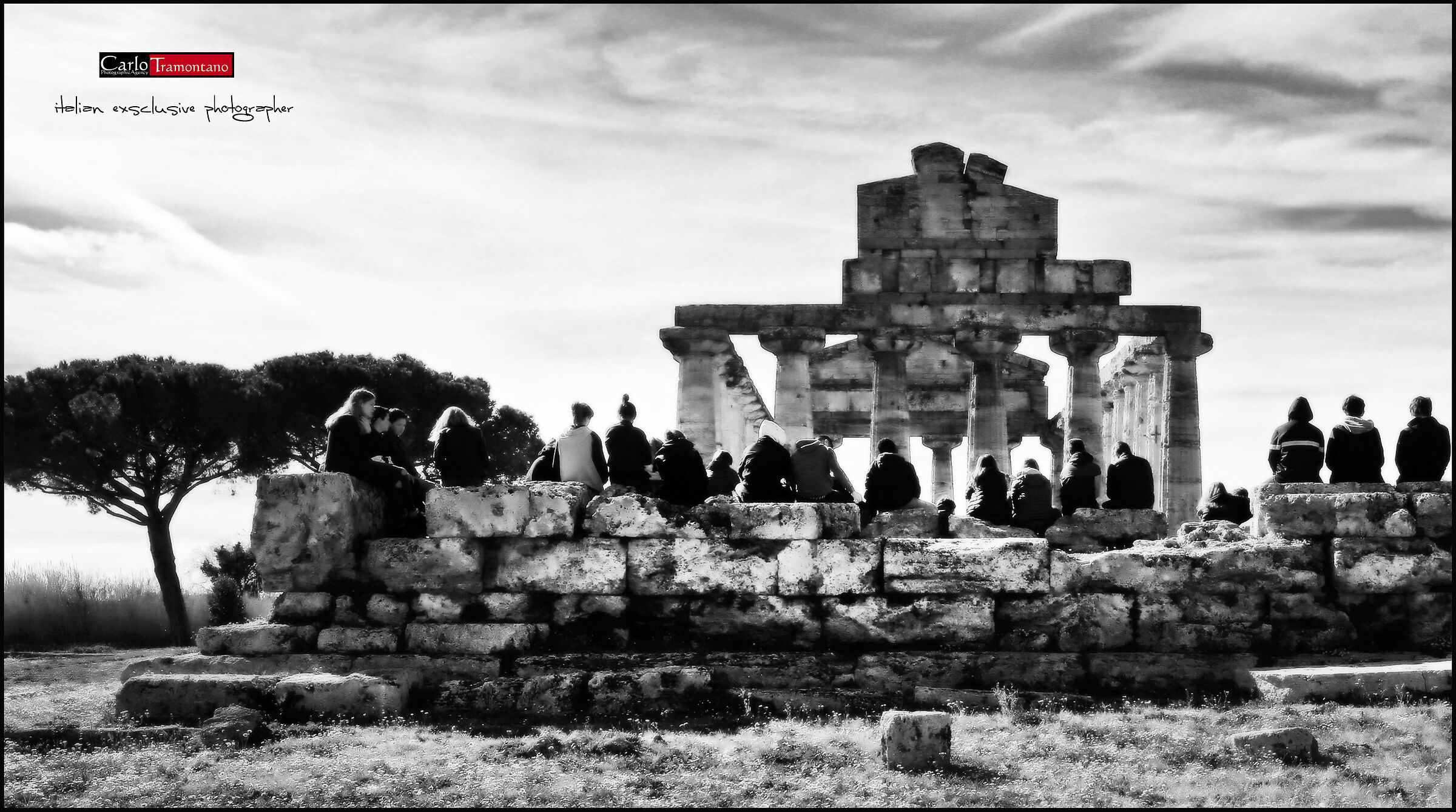 lezione al tempio di atena, paestum...