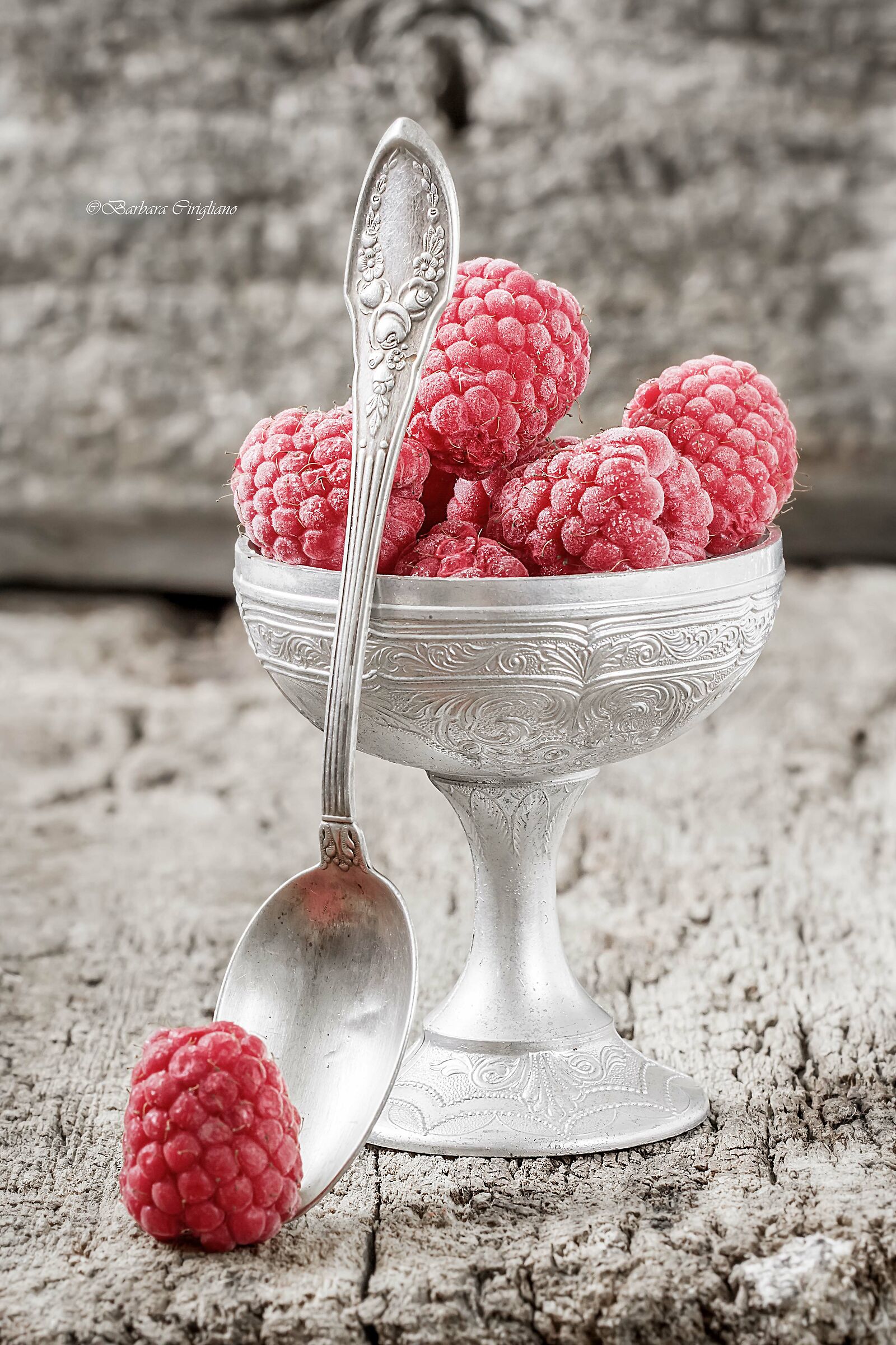 Iced Raspberries and light soft 1