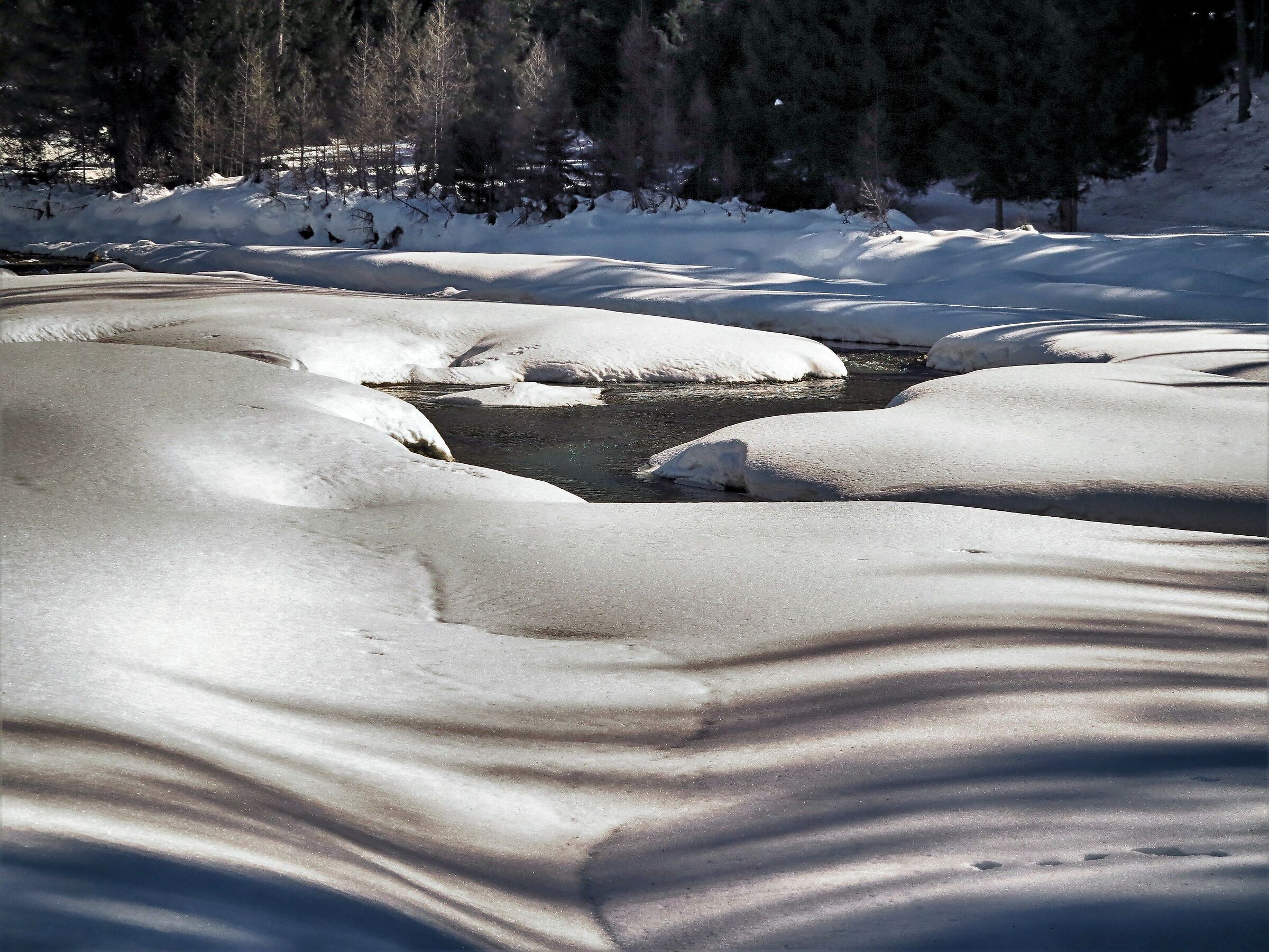 The folds of snow