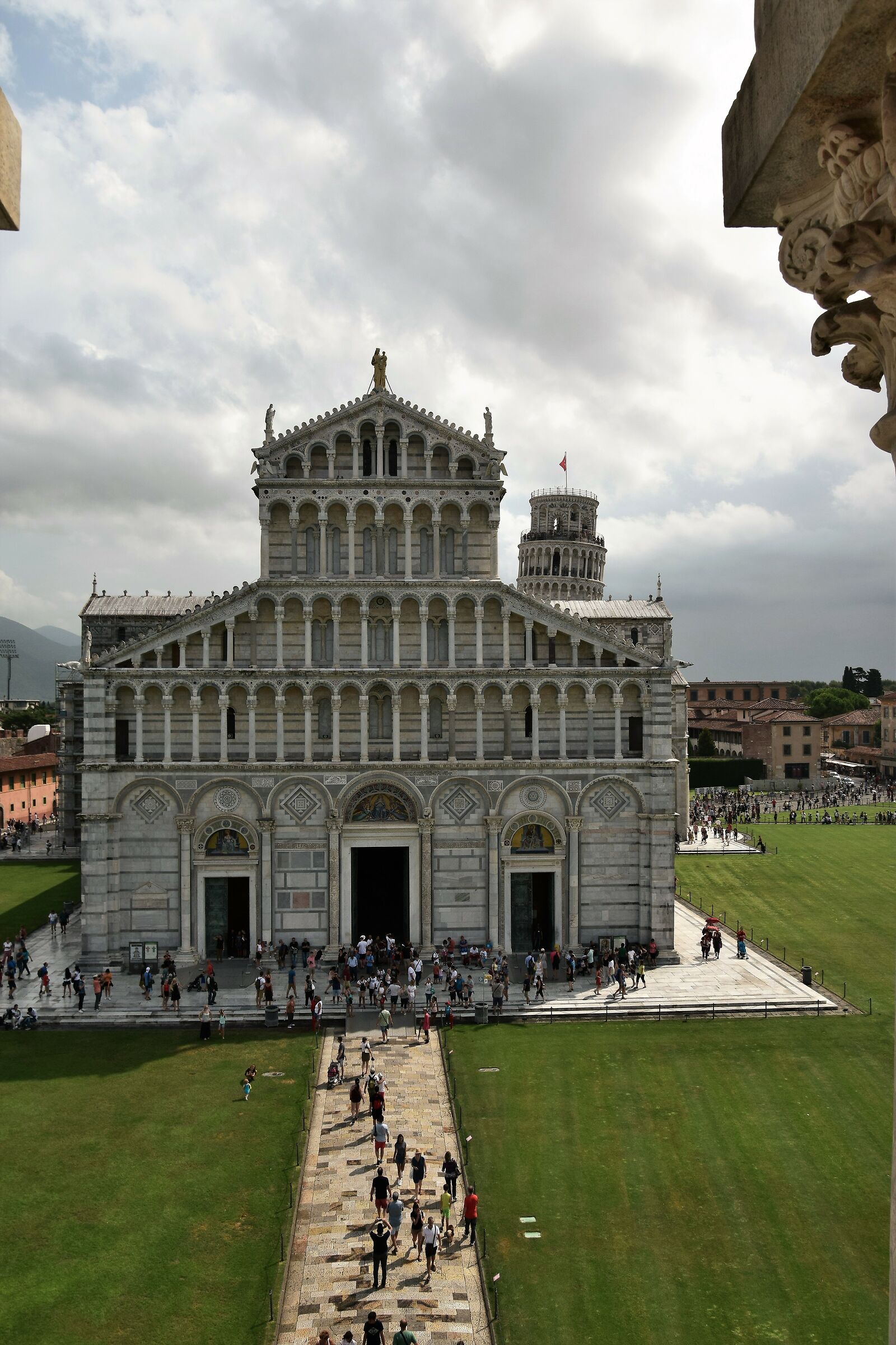 Pisa-Duomo and Torre-View from the baptistery