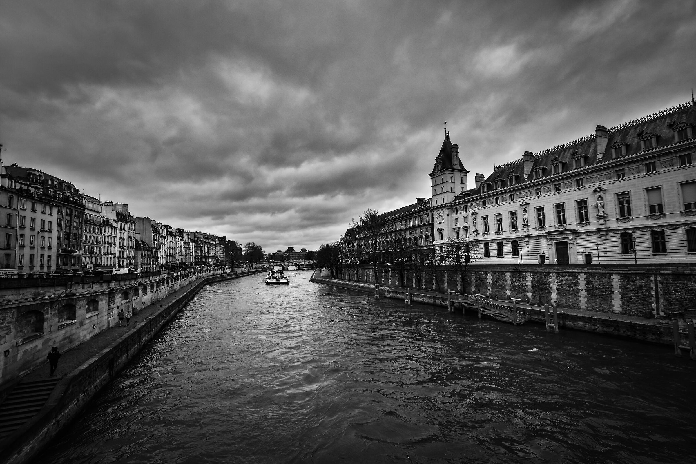 Under a leaden sky in Paris
