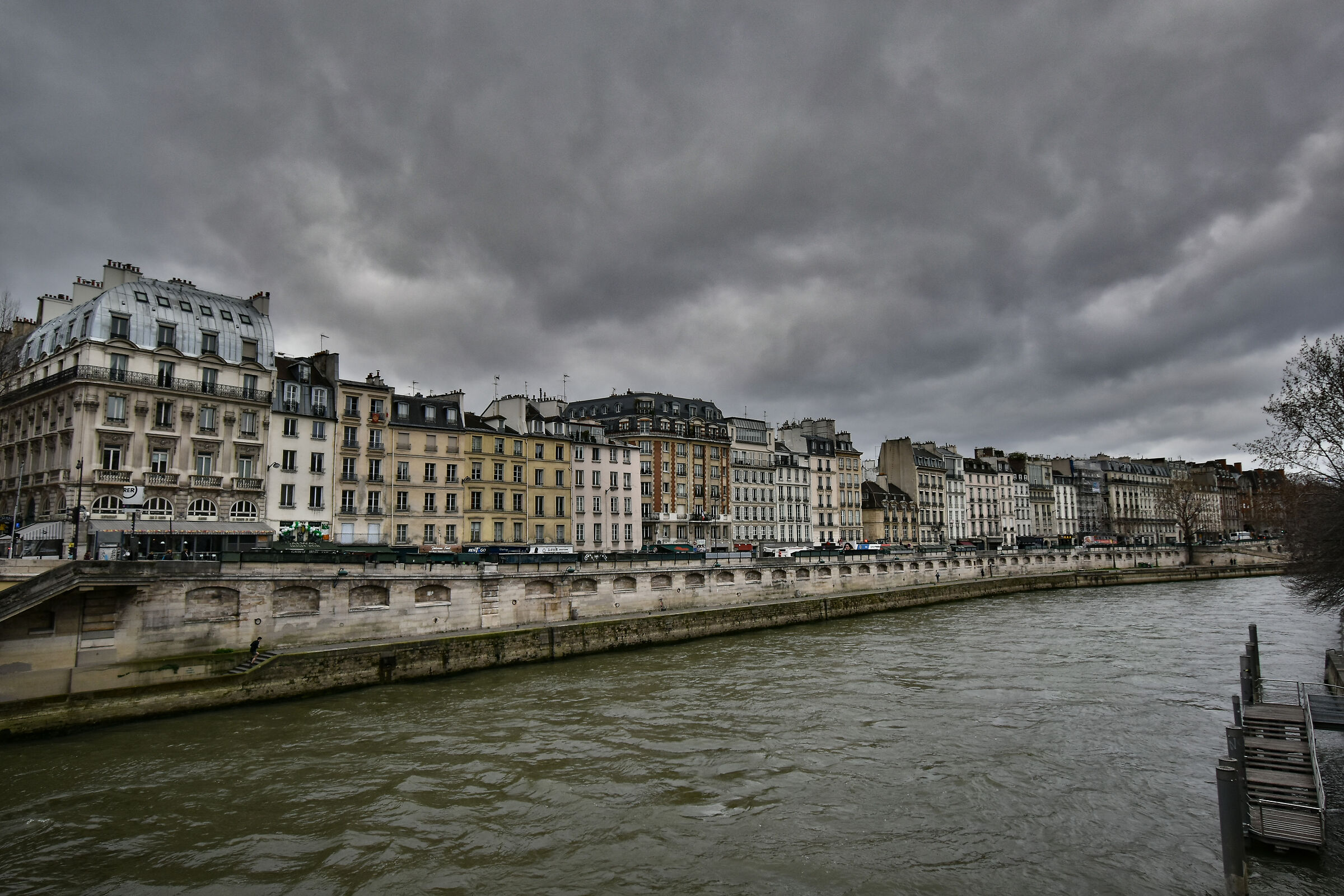 Under a leaden sky in Paris