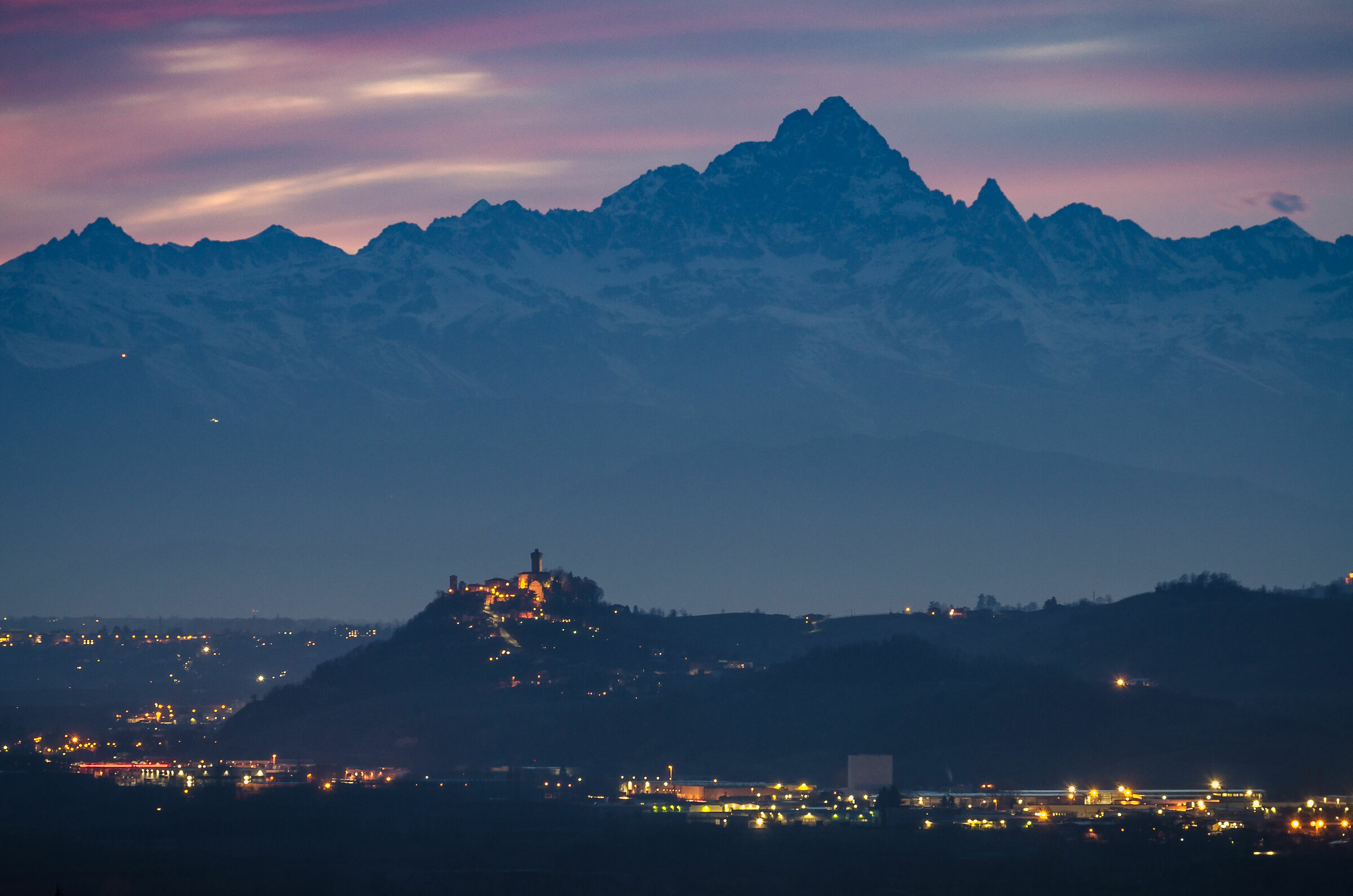 Tanaro Valley at dusk
