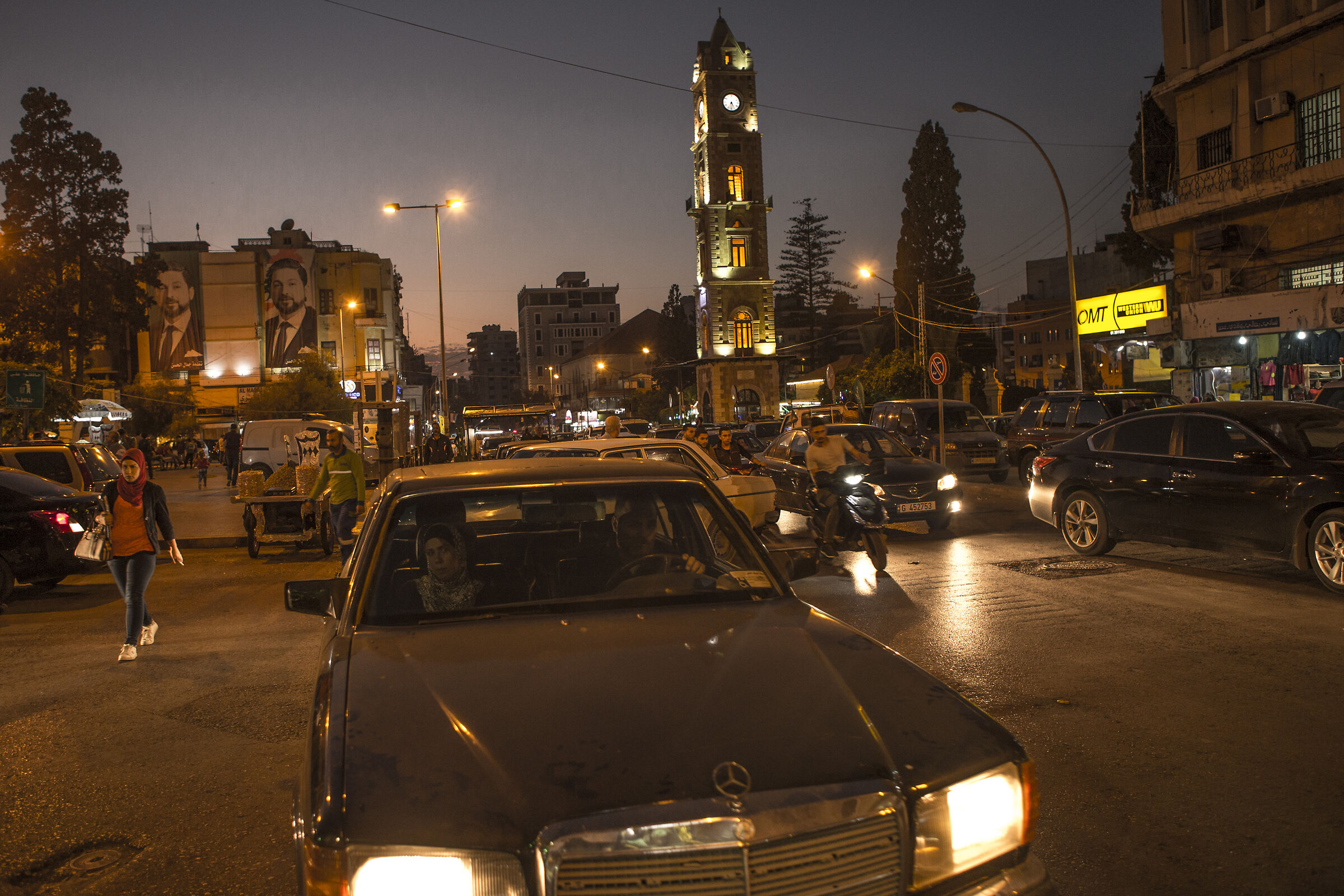 Traffic by Night in Tripoli