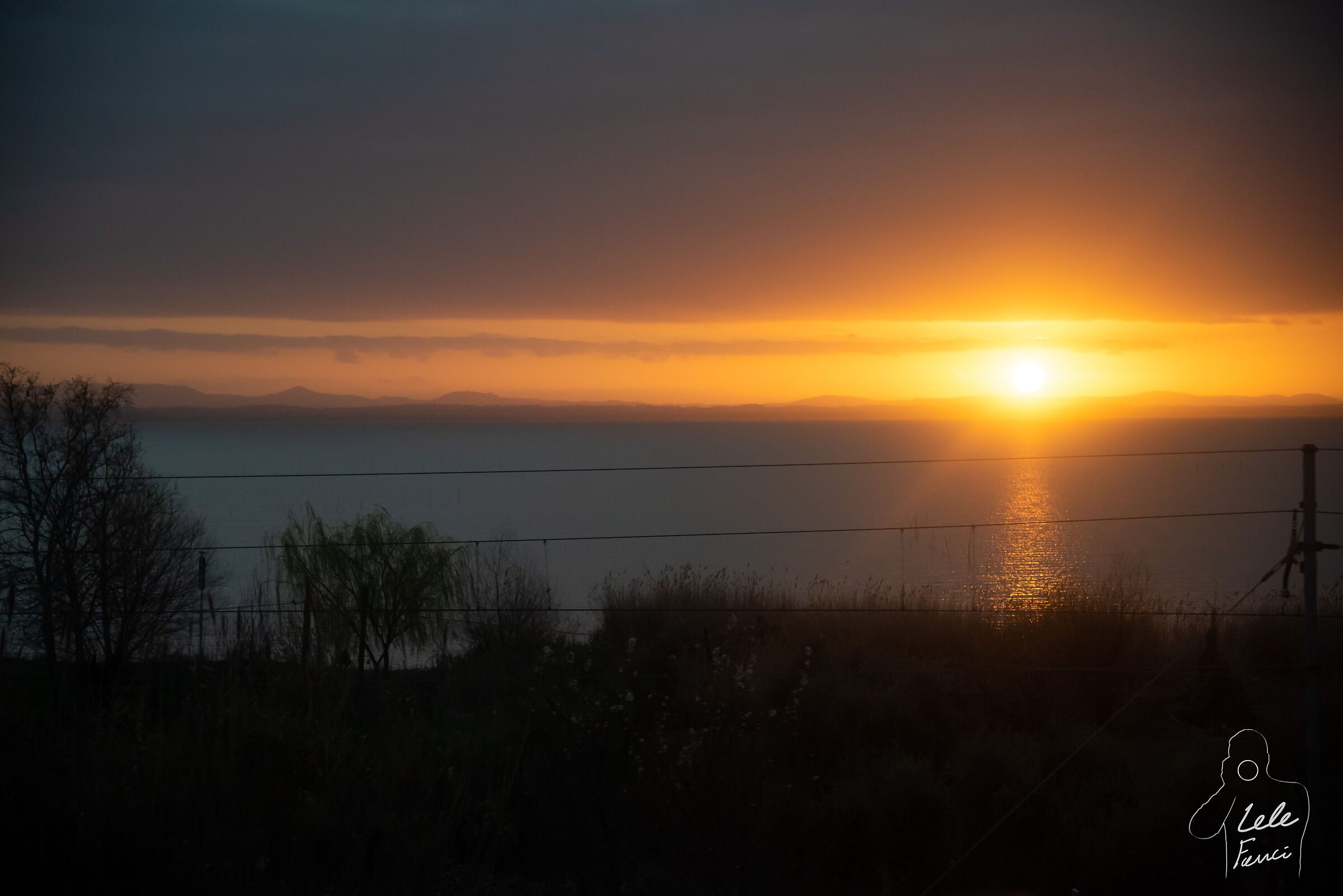 Sunset on the Lake Trasimeno