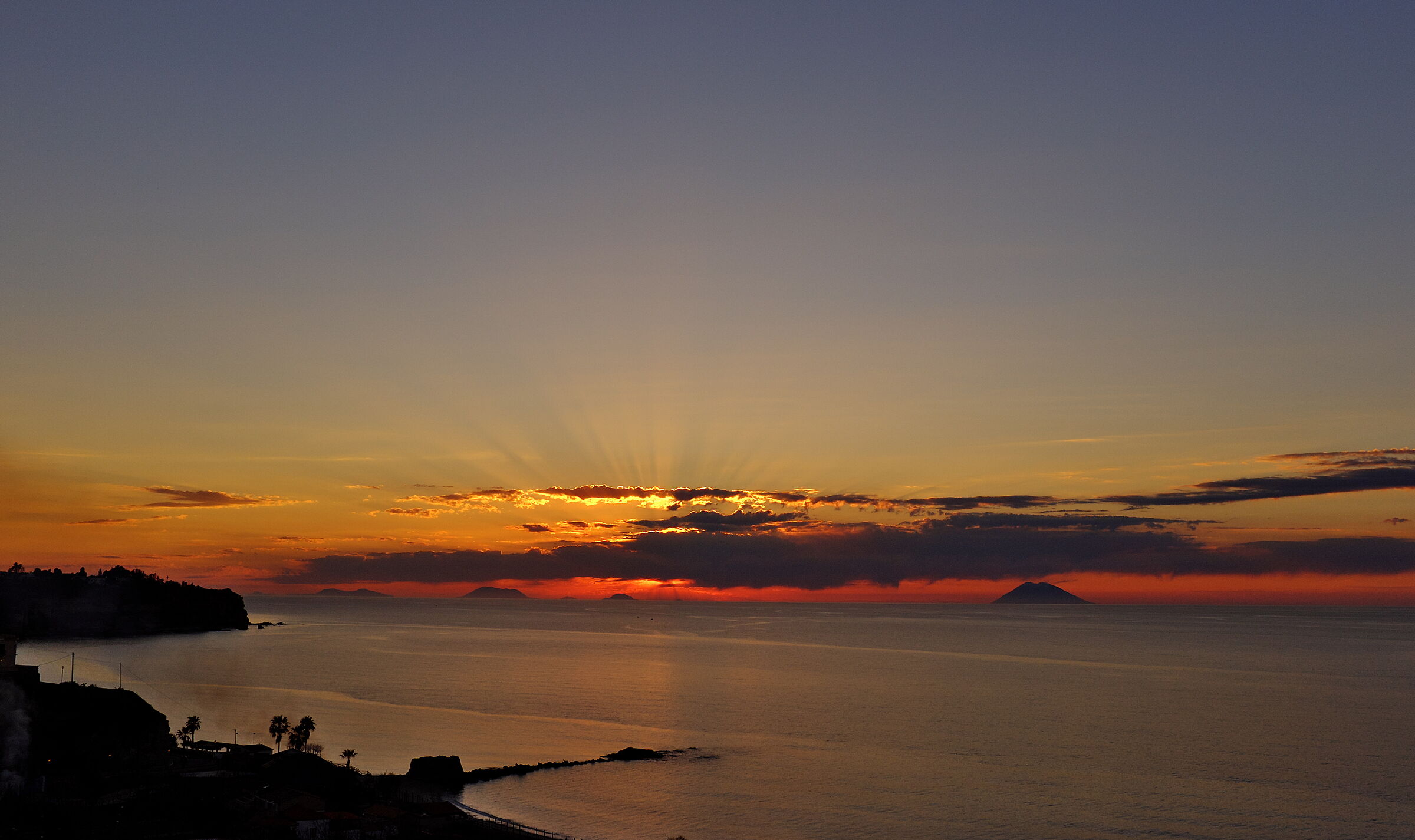 Tramonto sulle Eolie