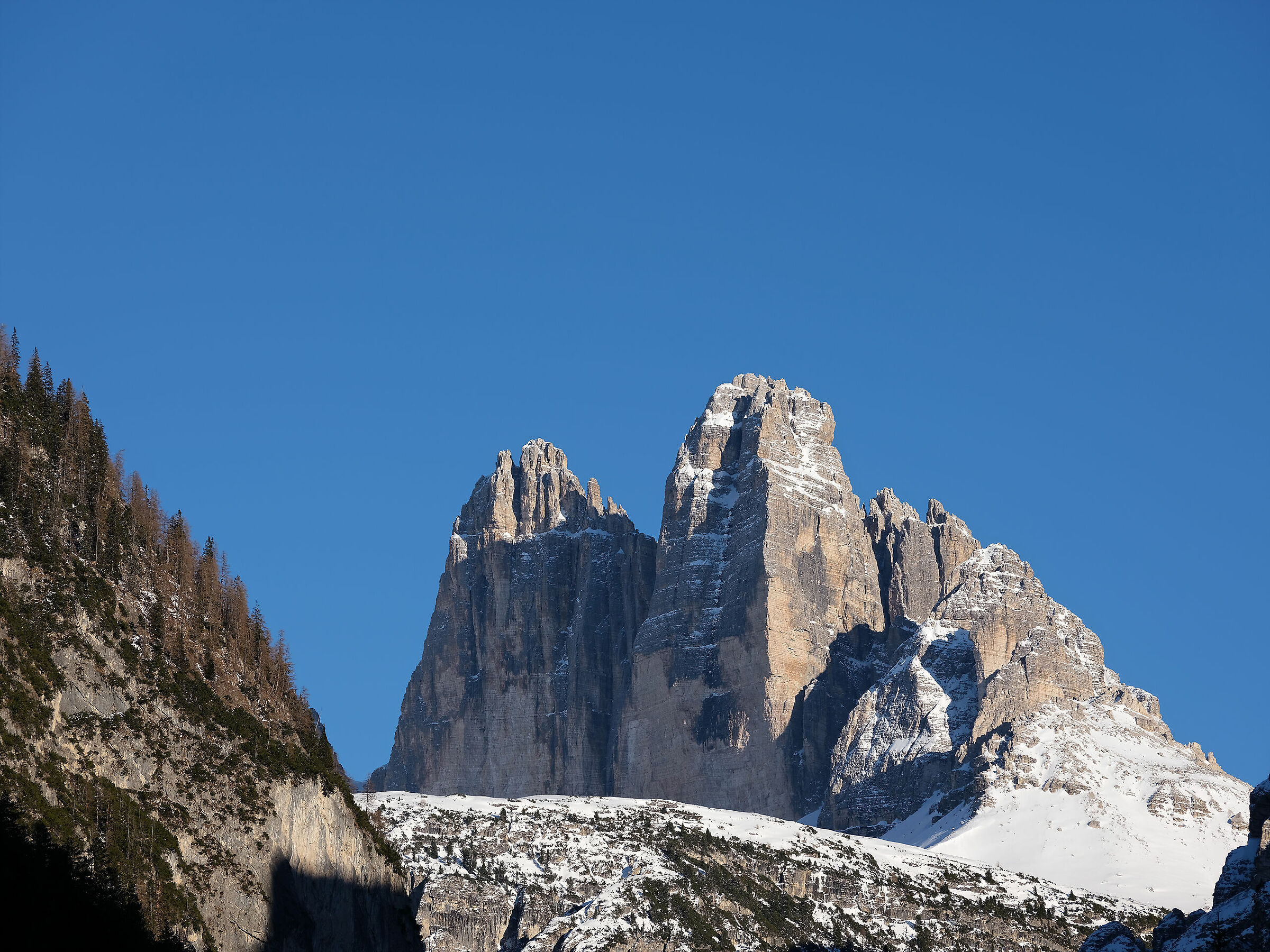 The Three Peaks of Lavaredo from Lake Landro