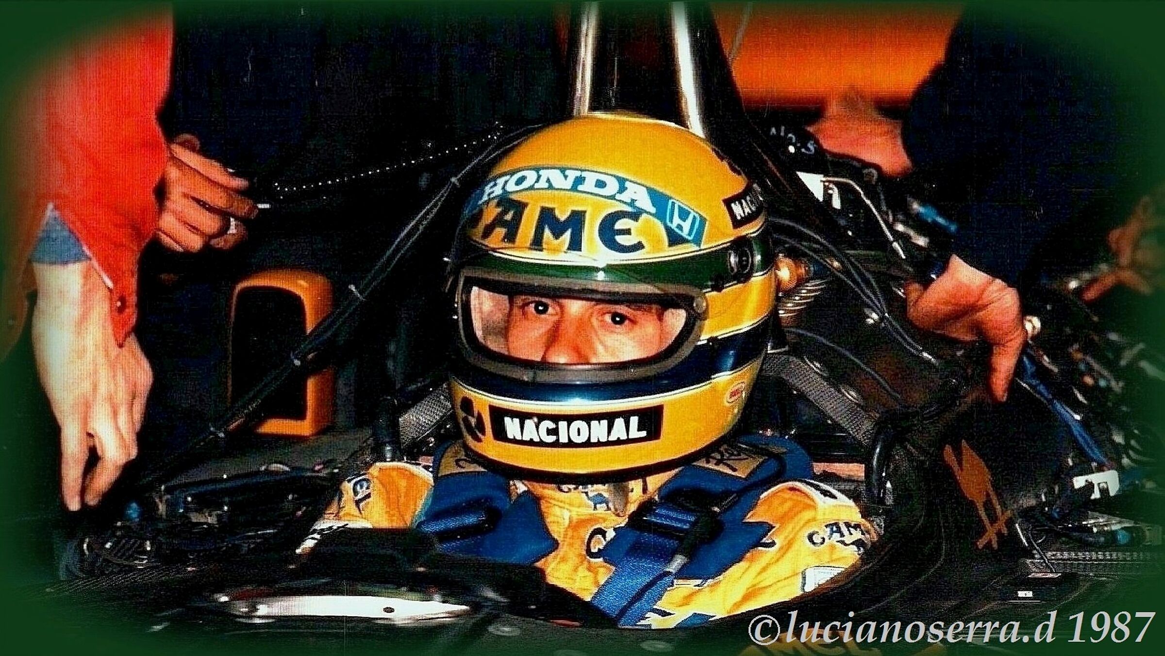 Ayrton "Magic" Senna da Silva su Lotus Honda 99T -...
