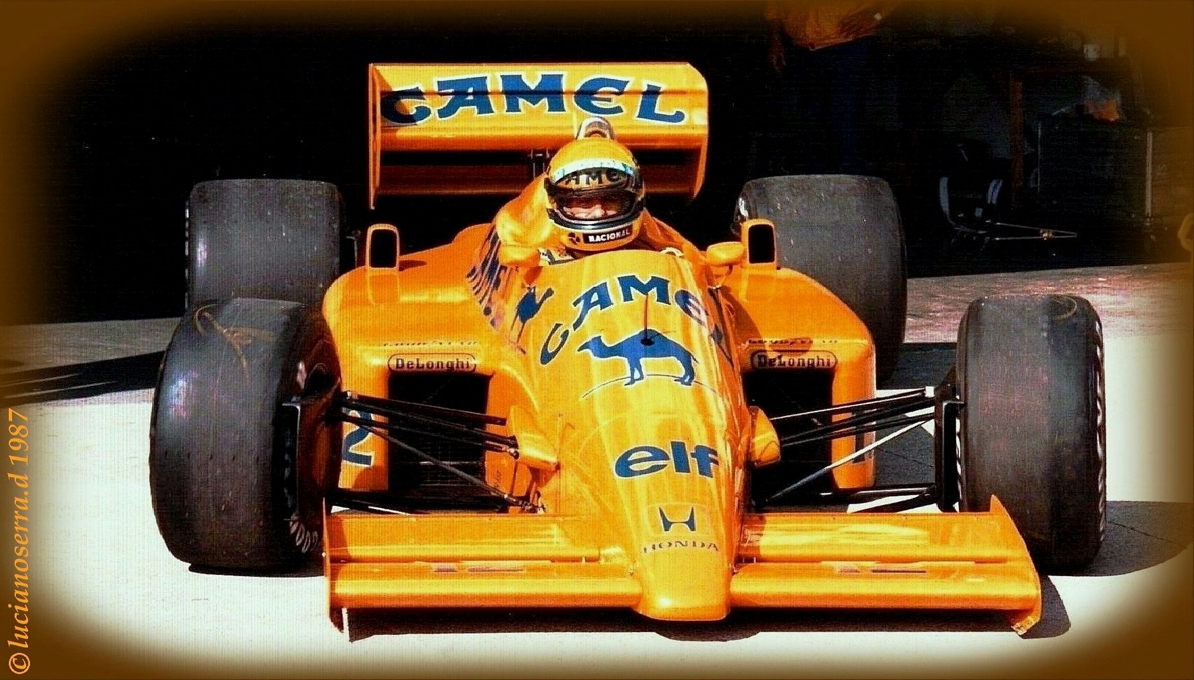 Ayrton Senna on Lotus 99T-1987