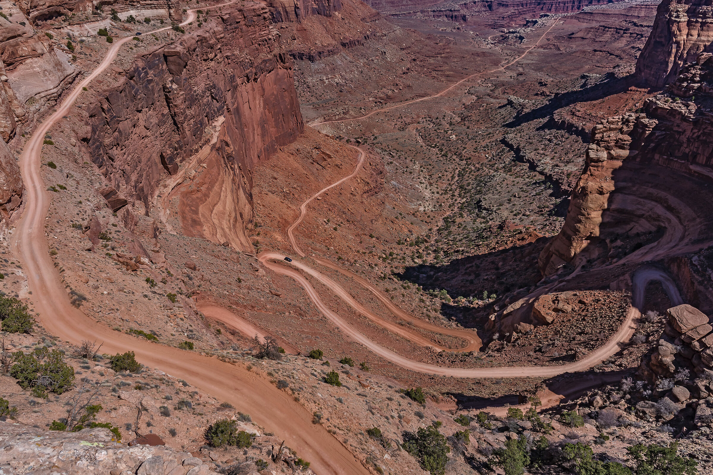 You descend into the Grand Canyon