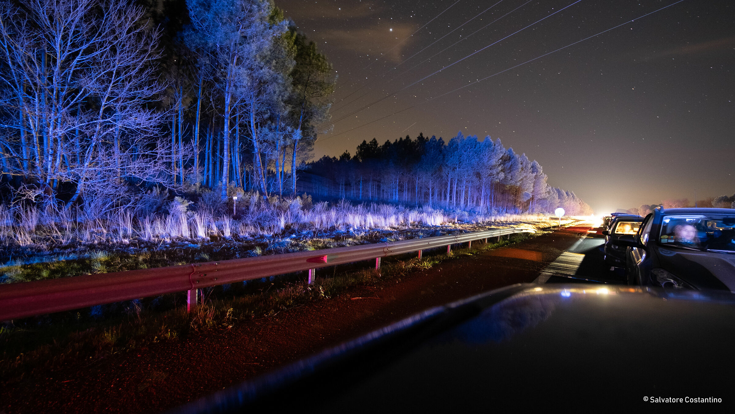 Queued on the highway along the basin of Arcachon