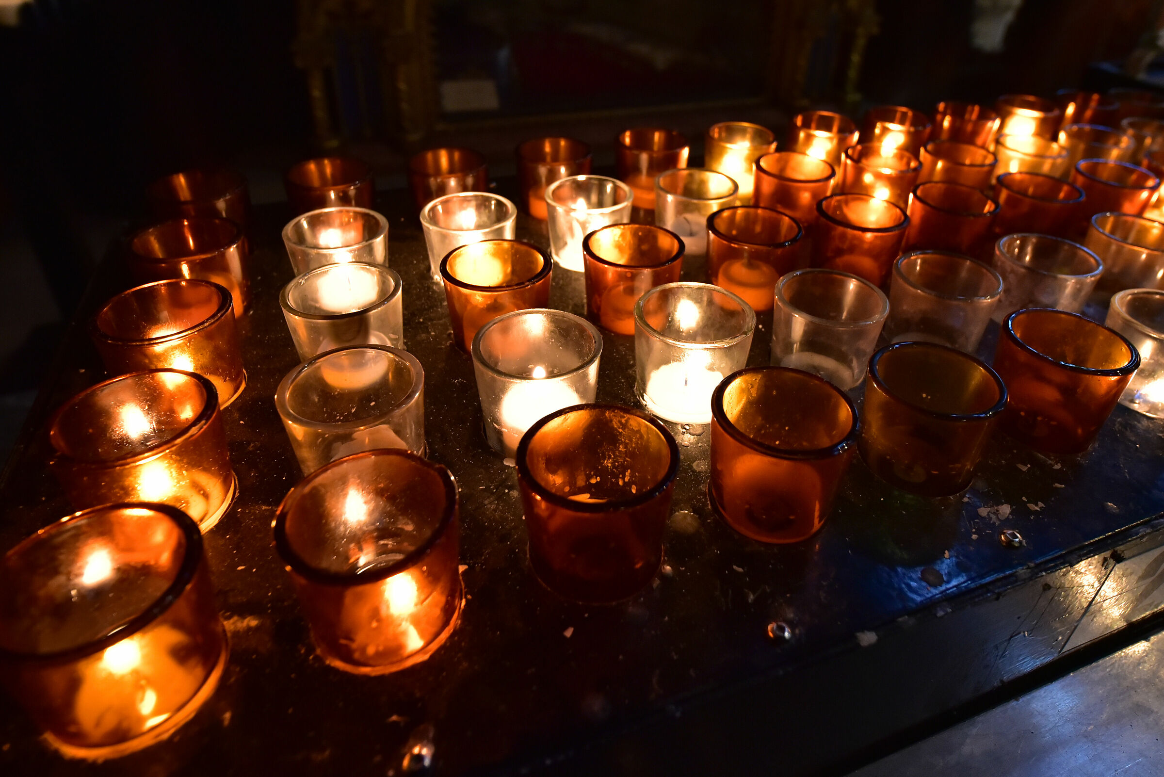 Candle in a cathedral