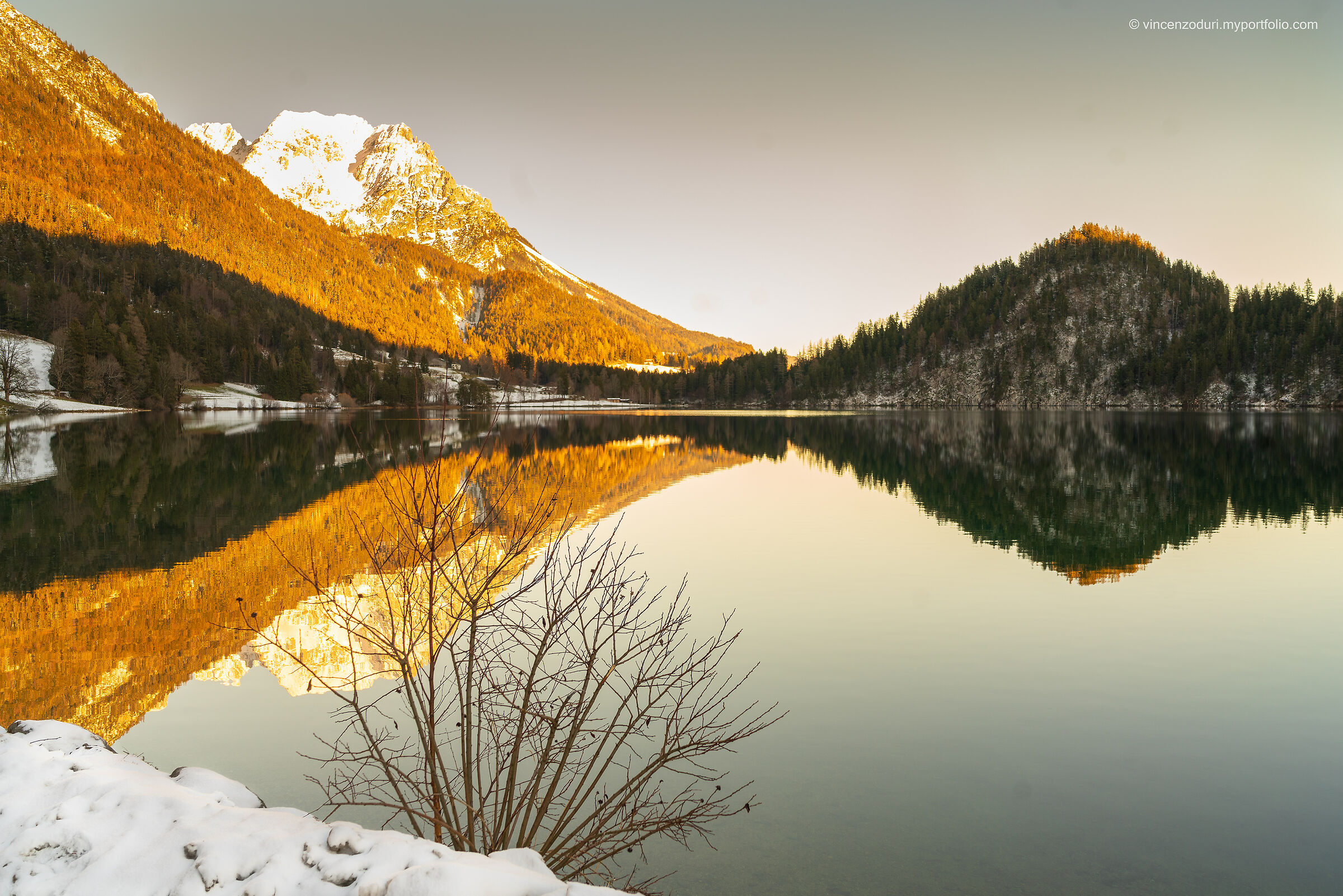 Hintersteiner see, prima del tramonto
