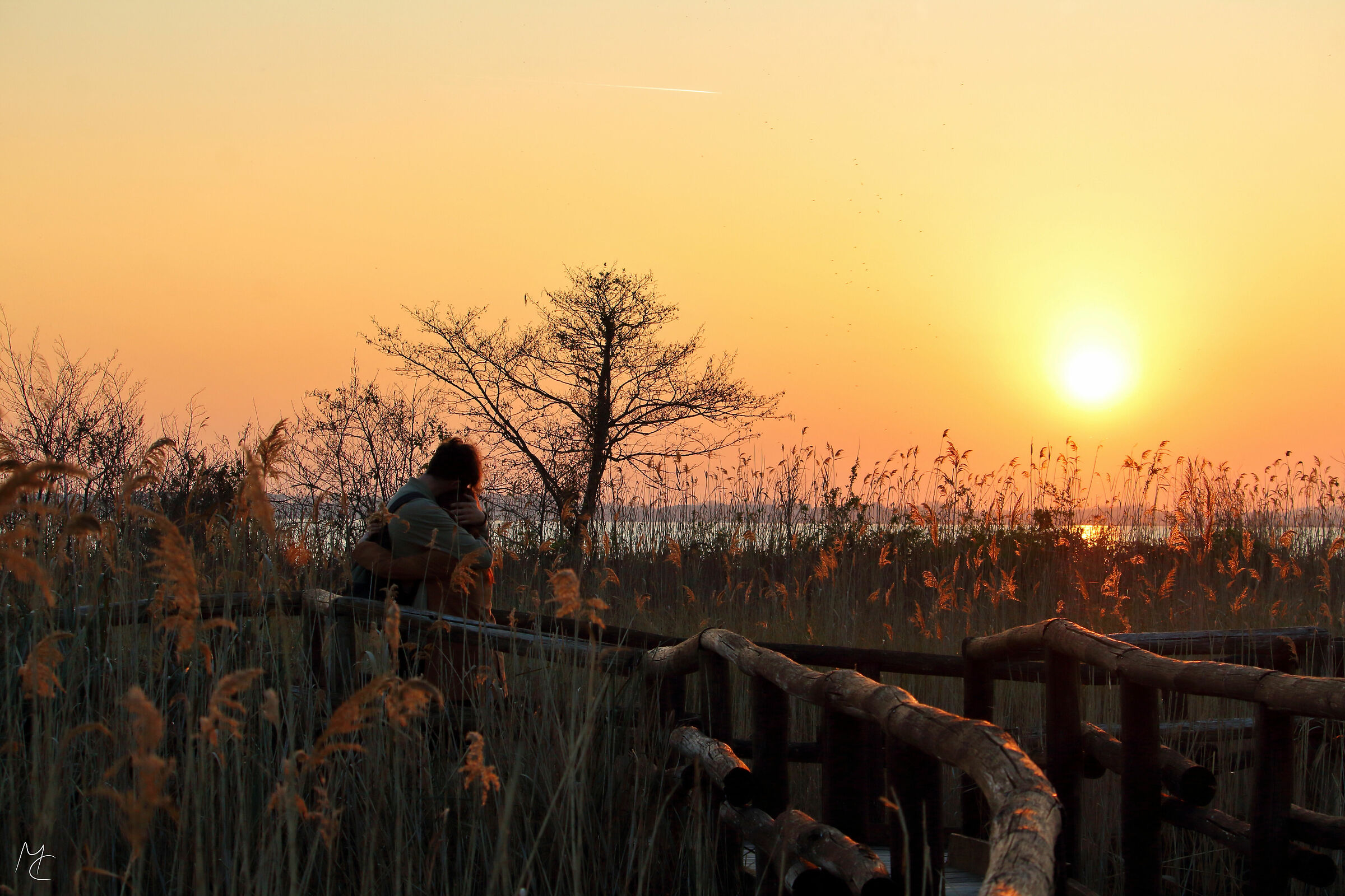 Un abbraccio al tramonto
