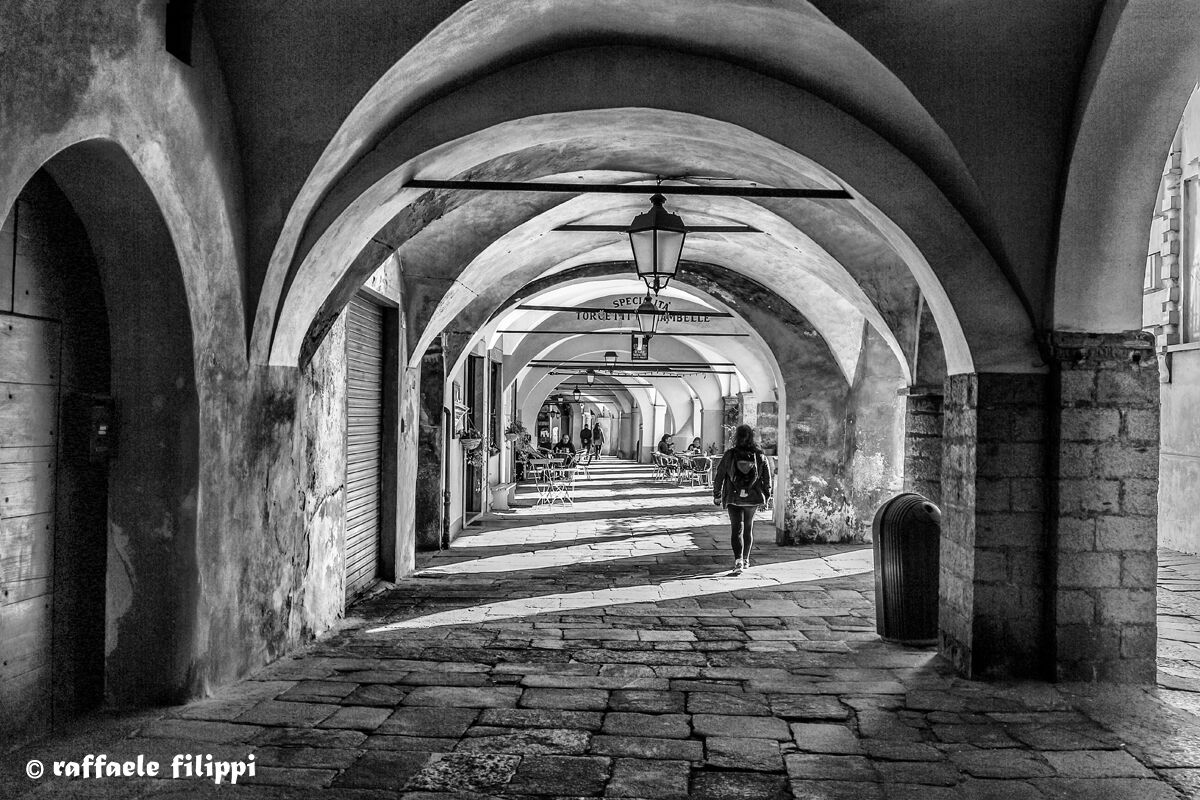 The arcades of Piazzo-Biella