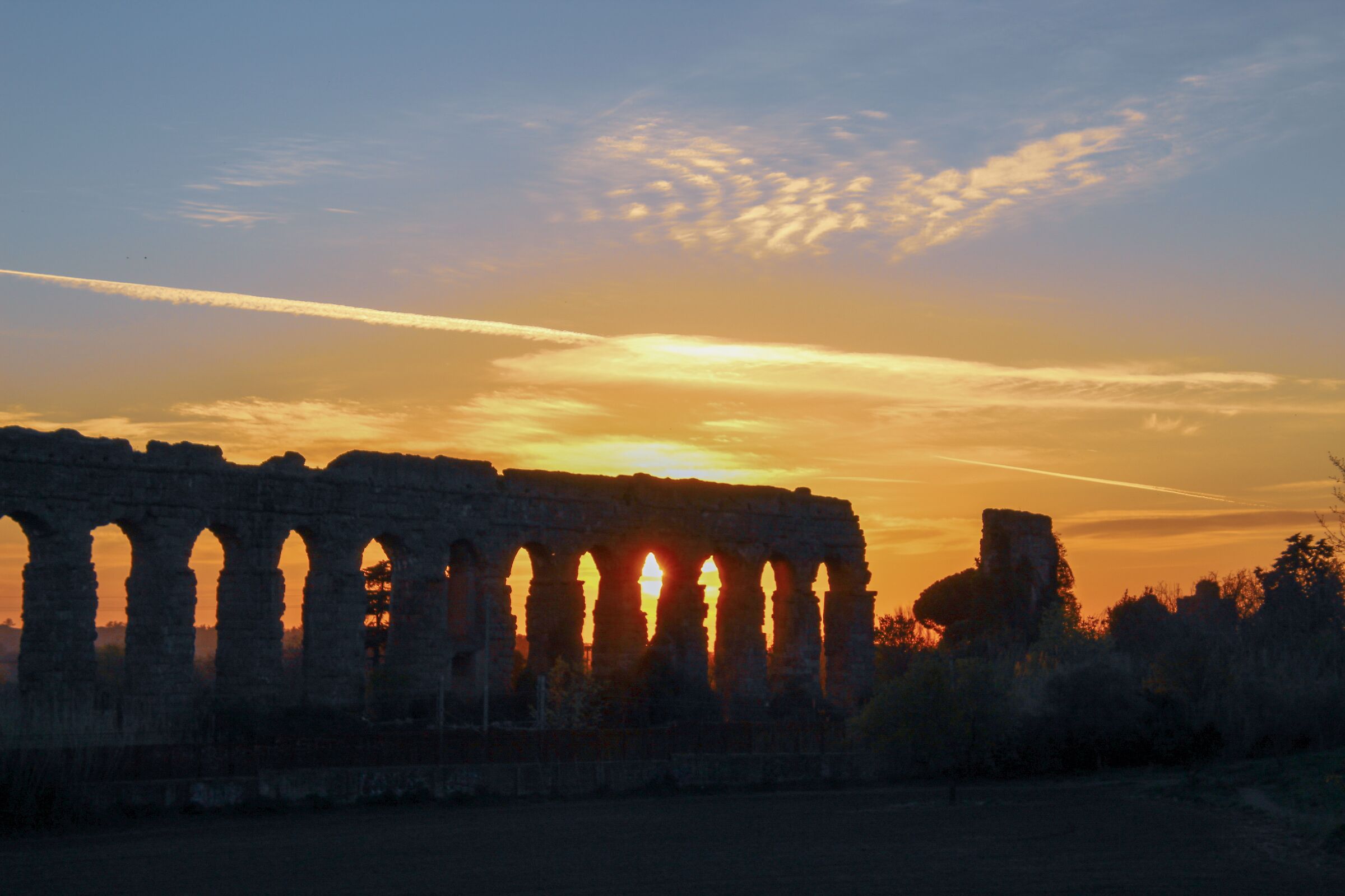 Tramonto al parco degi acquedotti