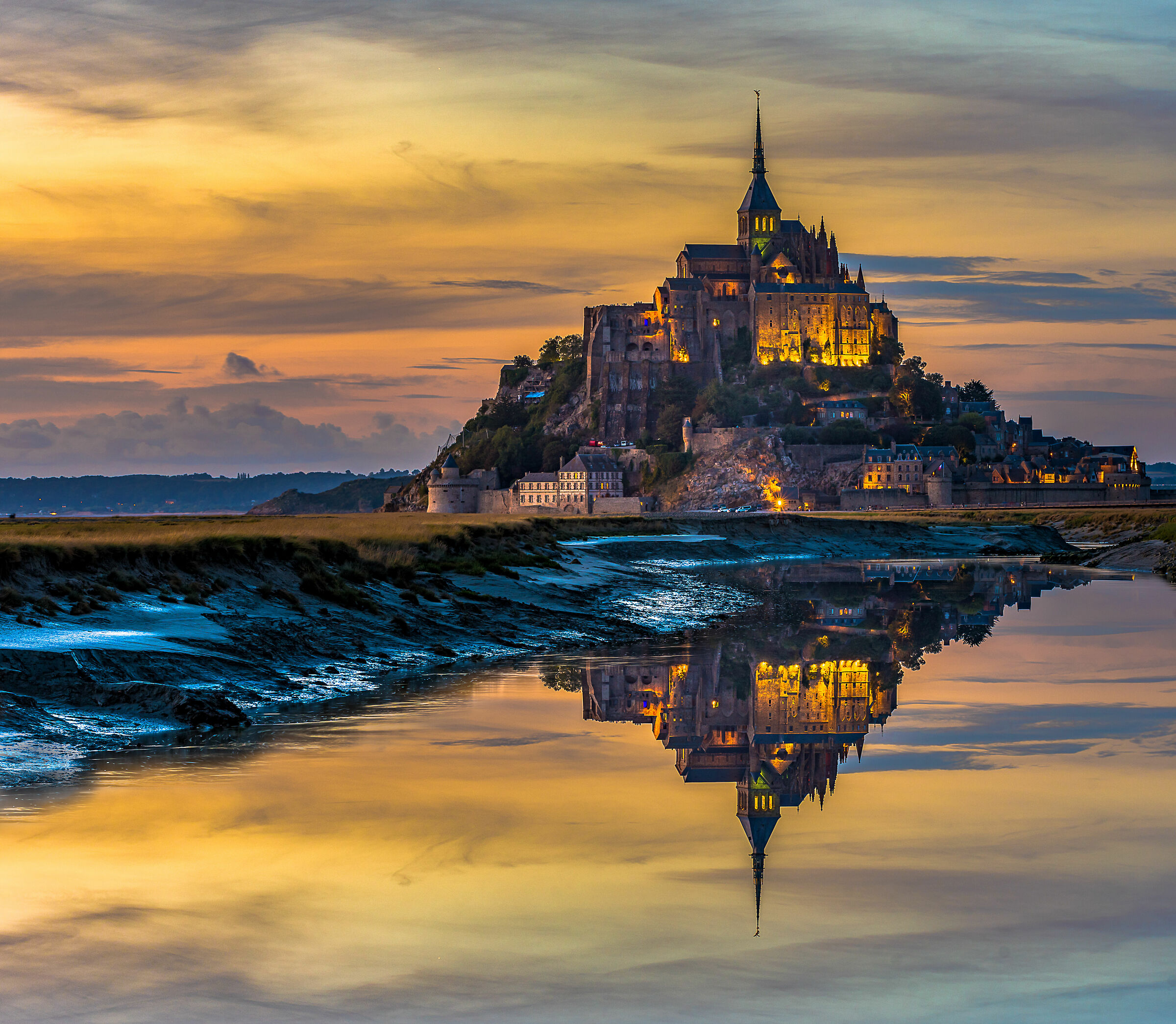 The Magic of Mont Saint Michelle at sunset