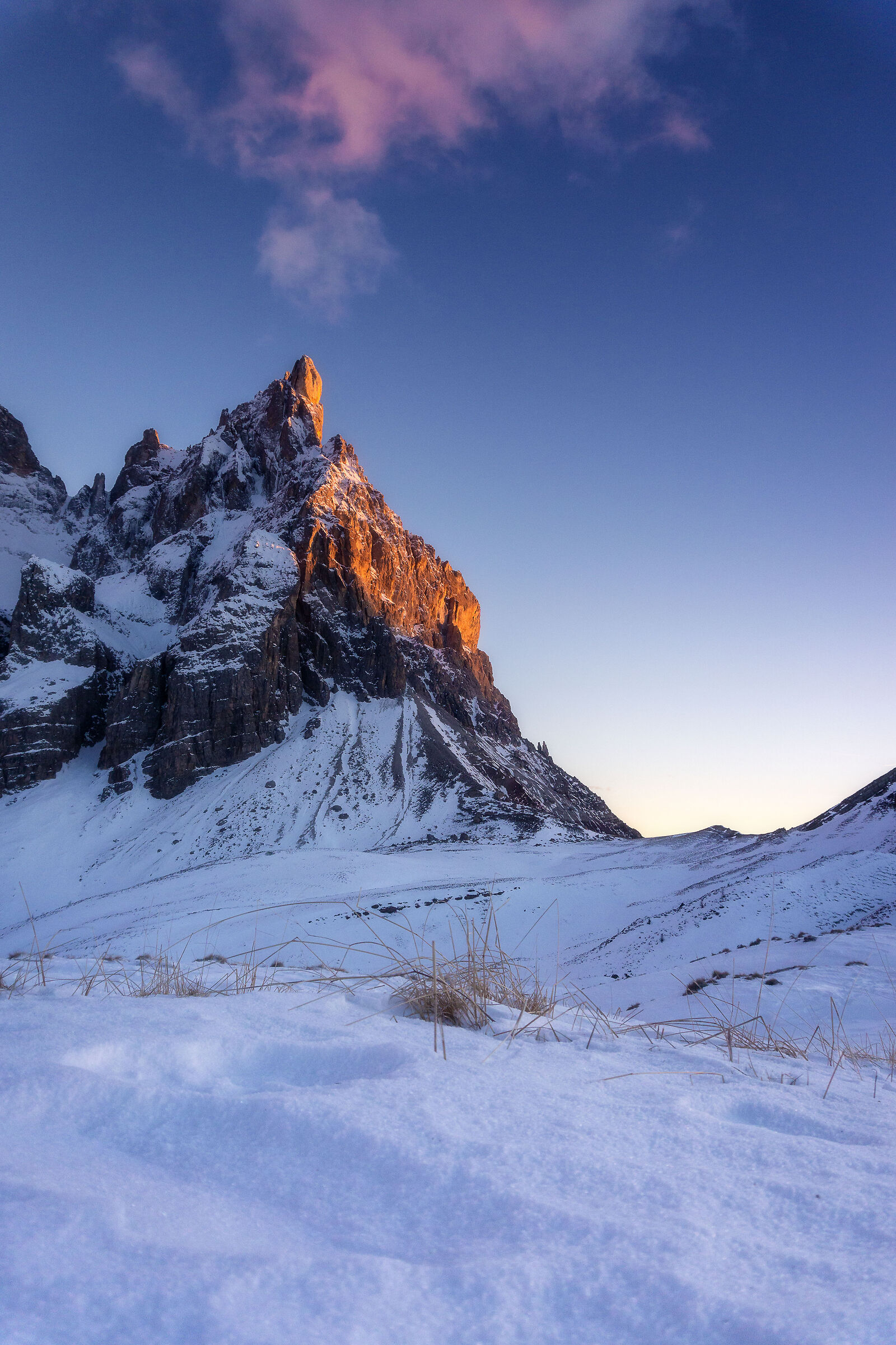 Sunset in Passo Rolle