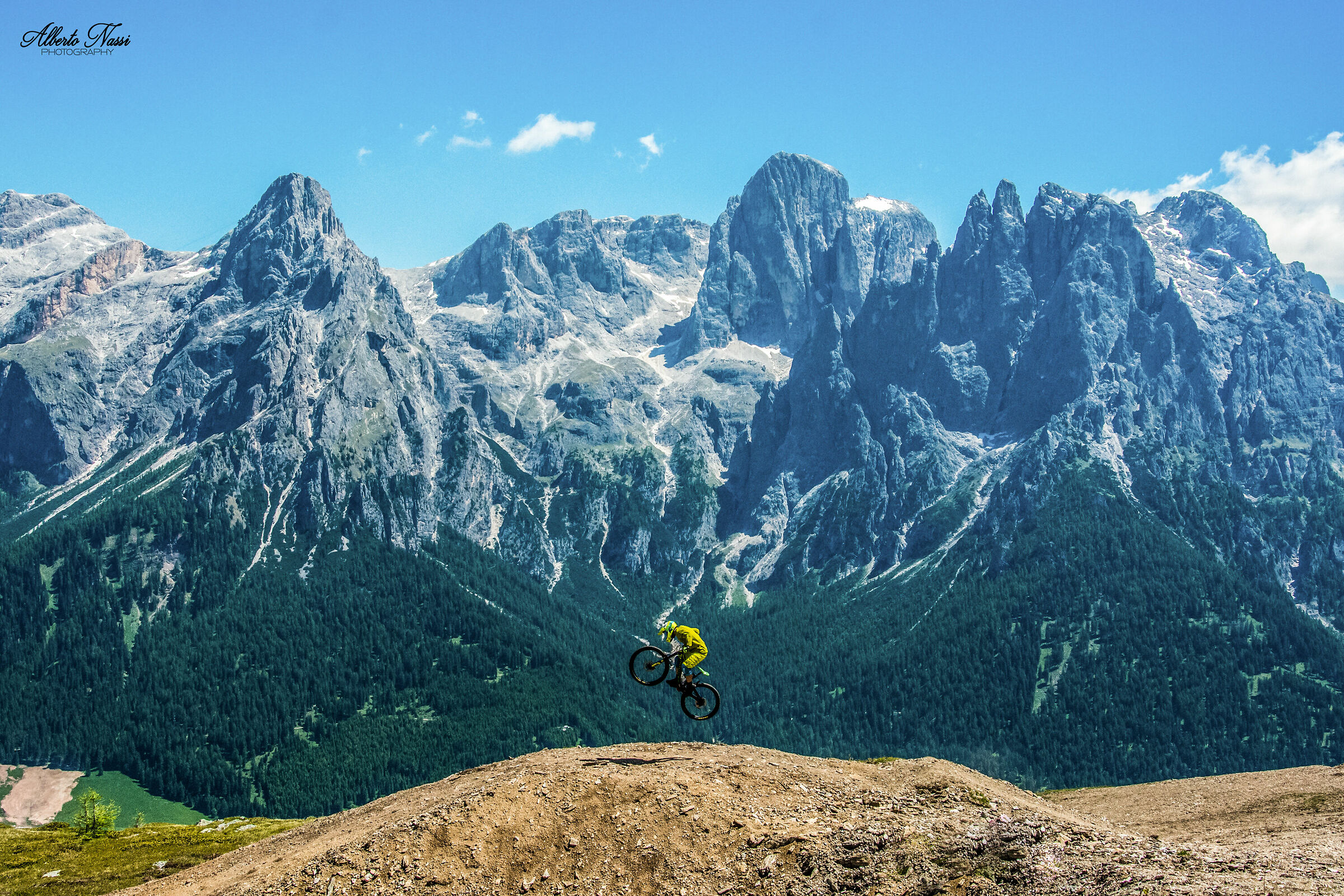 Space for the landscape, downhill San Martino di Castrozza