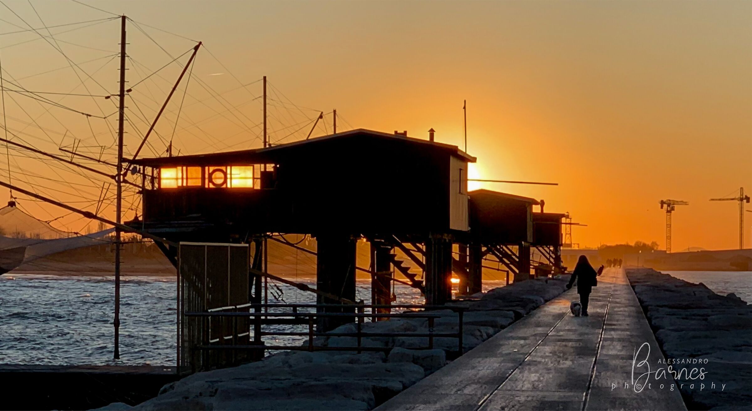 Sunset over the Trebuchets-Sottomarina di Chioggia-